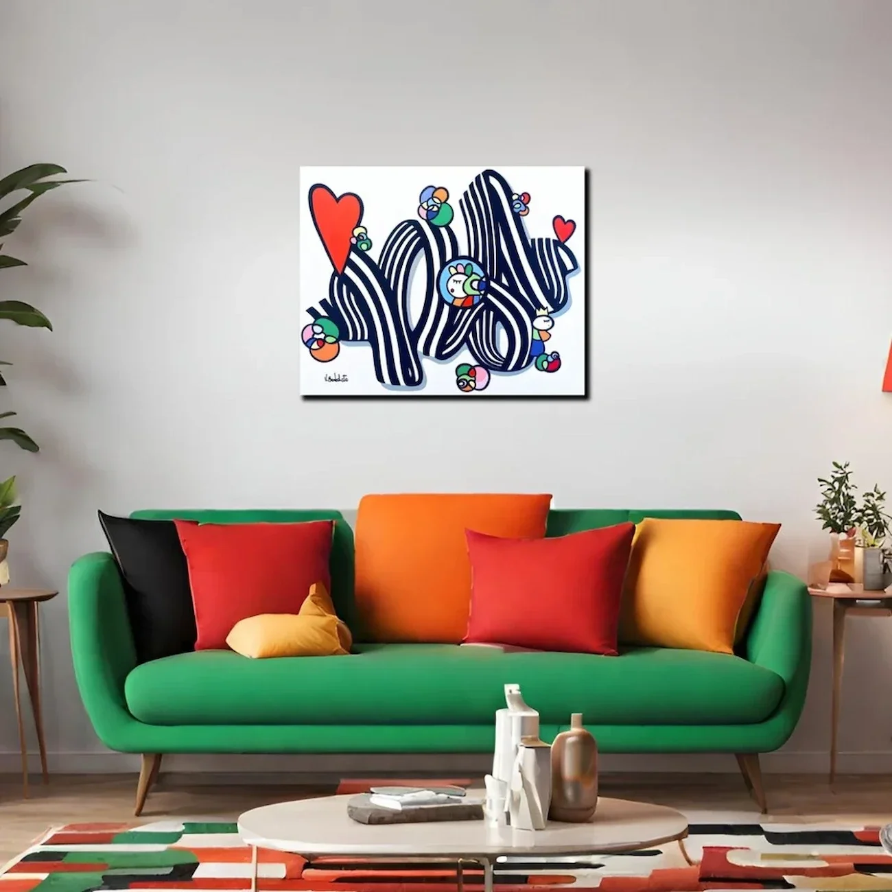 Tableau pop art vague de Virginia Benedicto Galerie Graal .webp