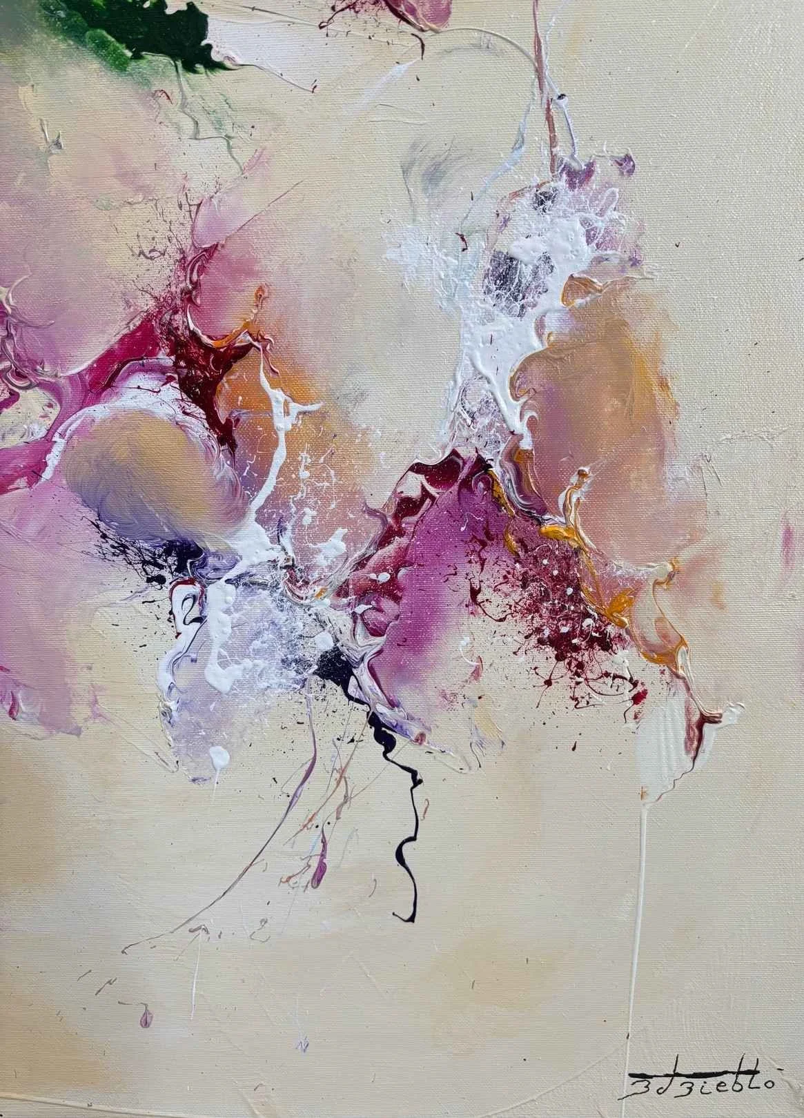 Tableau abstrait blanc de Zdzieblo Galerie d'art en Ligne Galerie Graal .jpg