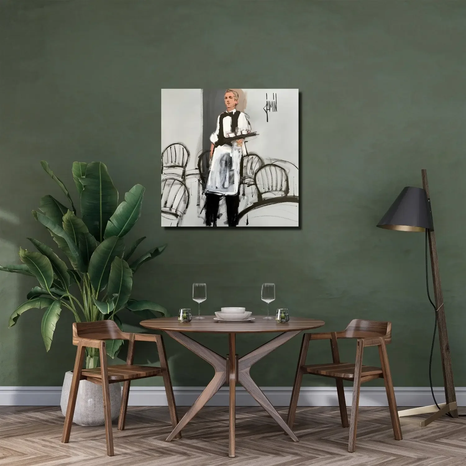 tableau café paris david jamin Galerie Graal .webp