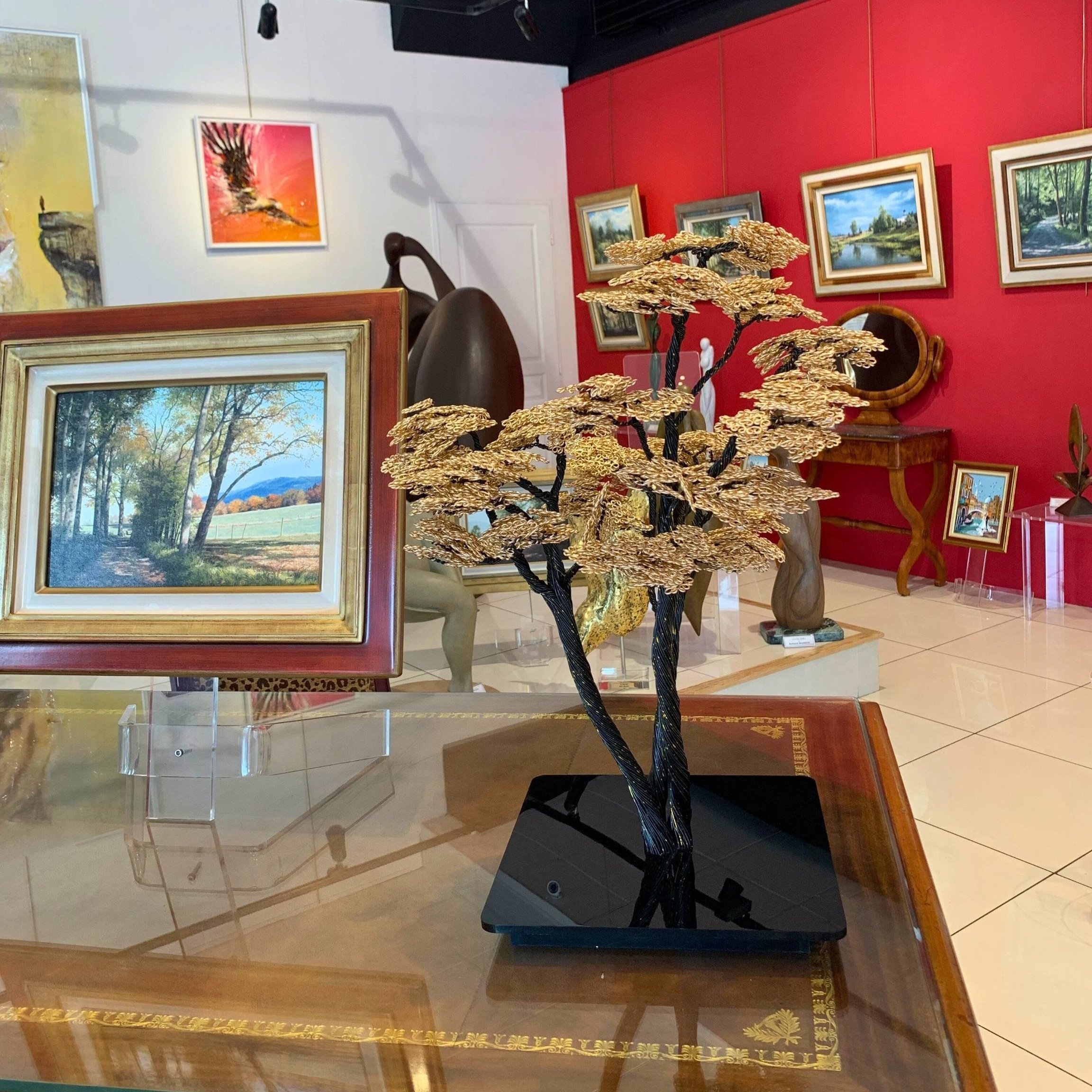 Sculpture arbre en aluminium par l'artiste sculpteur Robert Laemmel Galerie Graal Galerie d'art en Ligne Art Contemporain