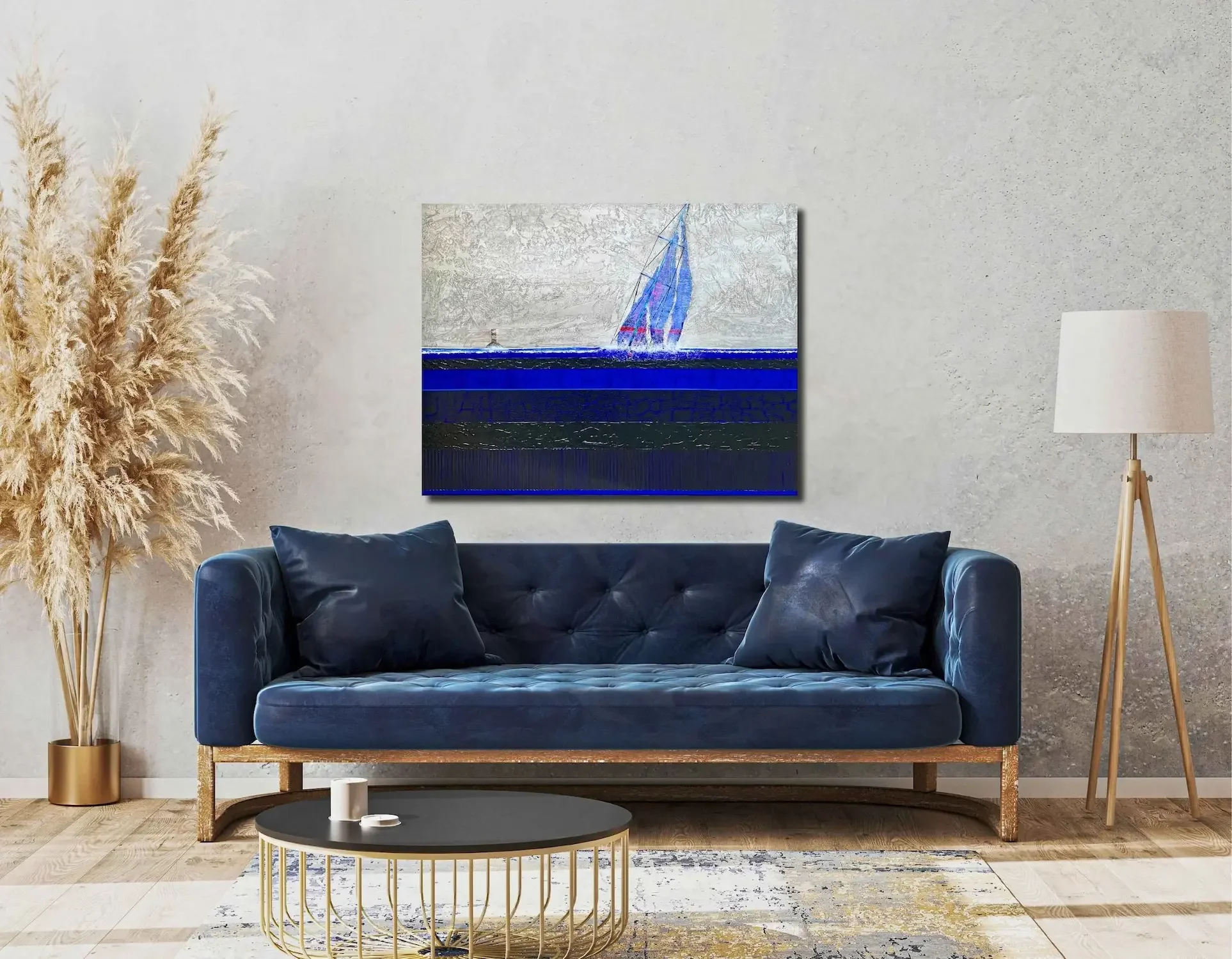 tableau bateau sur la mer de eurgal Galerie Graal .webp