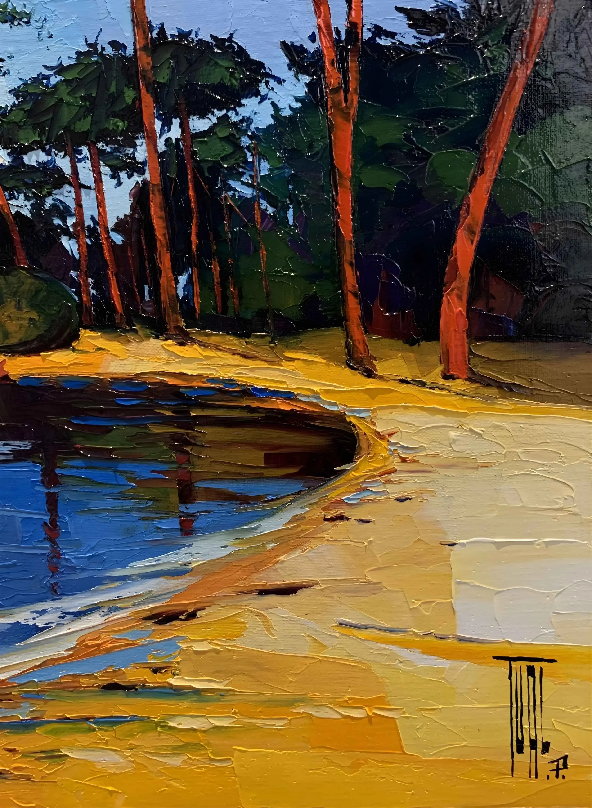 Tableau bassin arcachon bisacarosse de Pierrick Tual Galerie Graal .webp