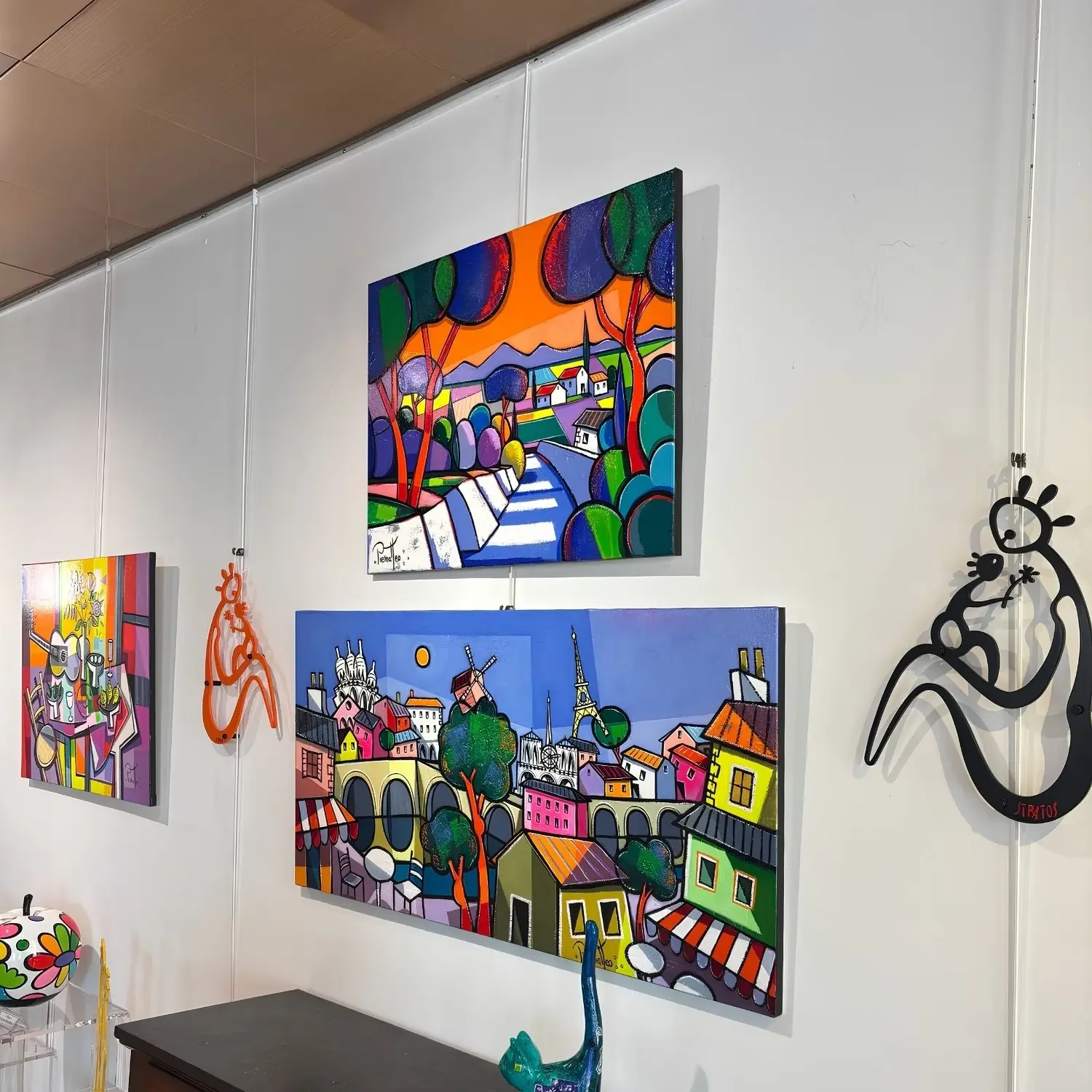 Tableau Giuseppe Piermattéo village francais Art Contemporain .webp