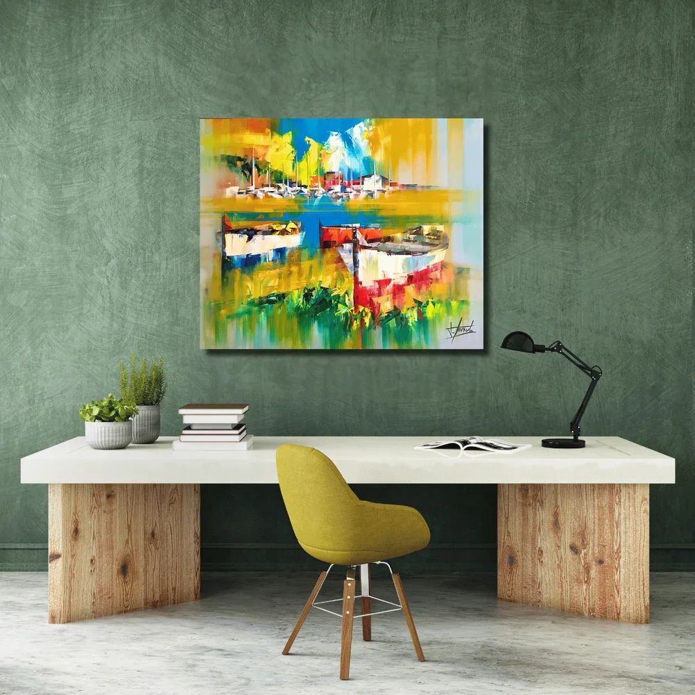 tableau espagne barque a la mer de josep teixido Galerie Graal