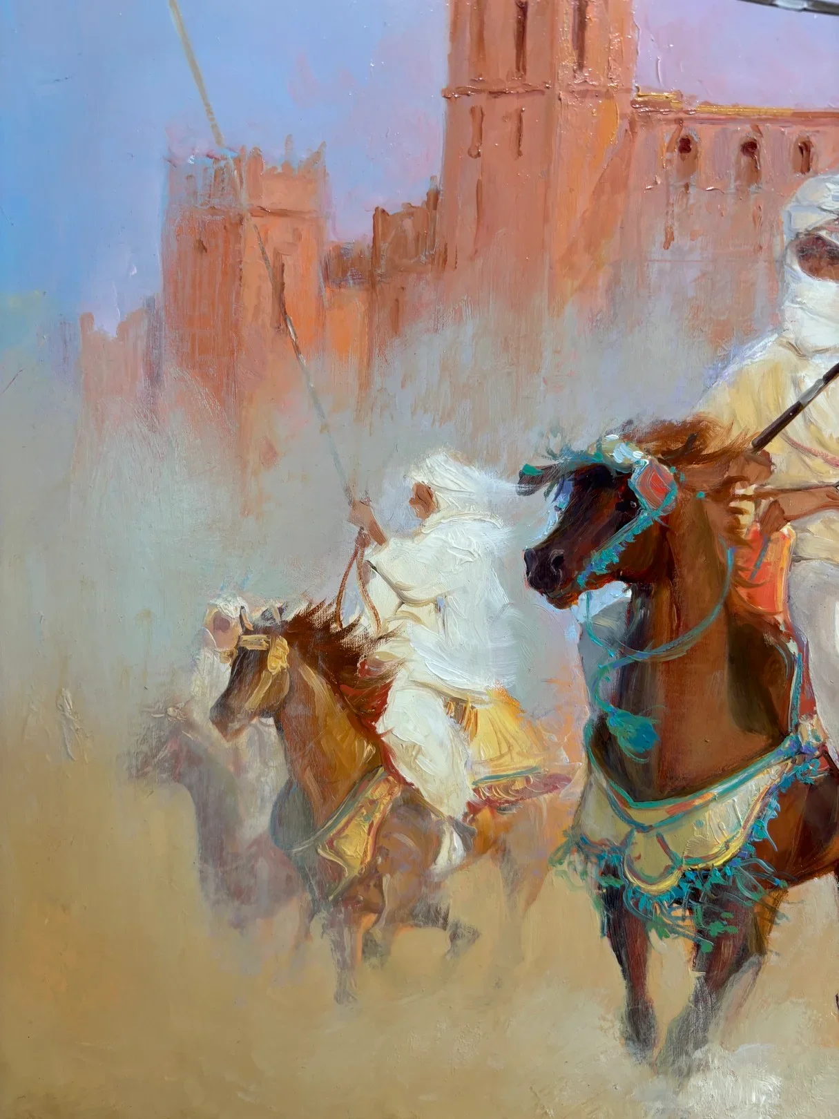 Tableau chevaux de georges corominas Galerie Graal Art Contemporain .webp