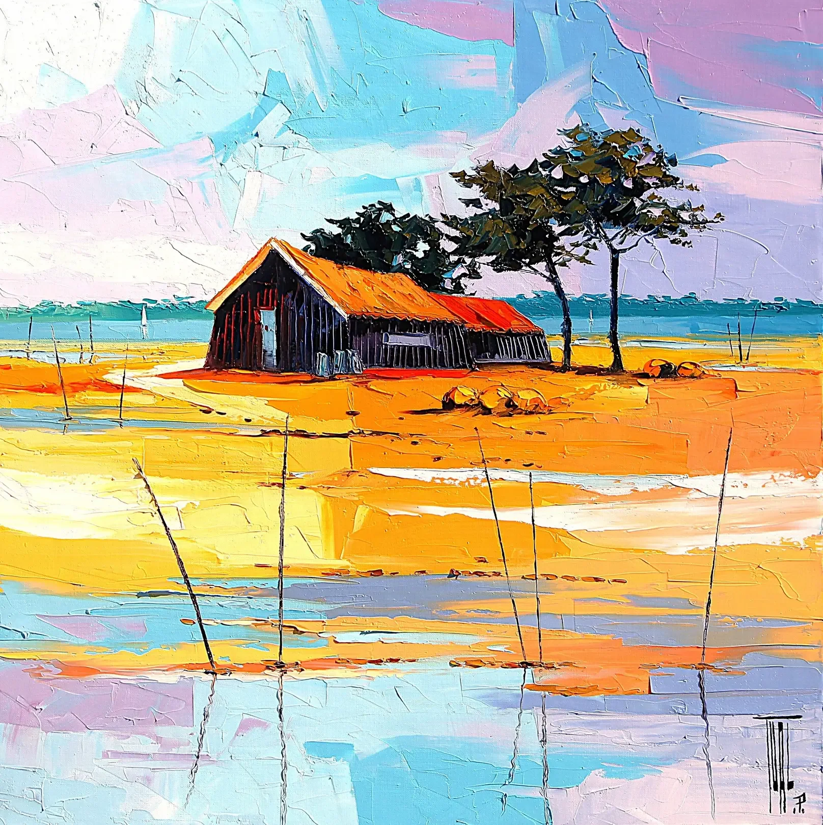 tableau cabane isolé de Pierrick Tual Galerie Graal .webp