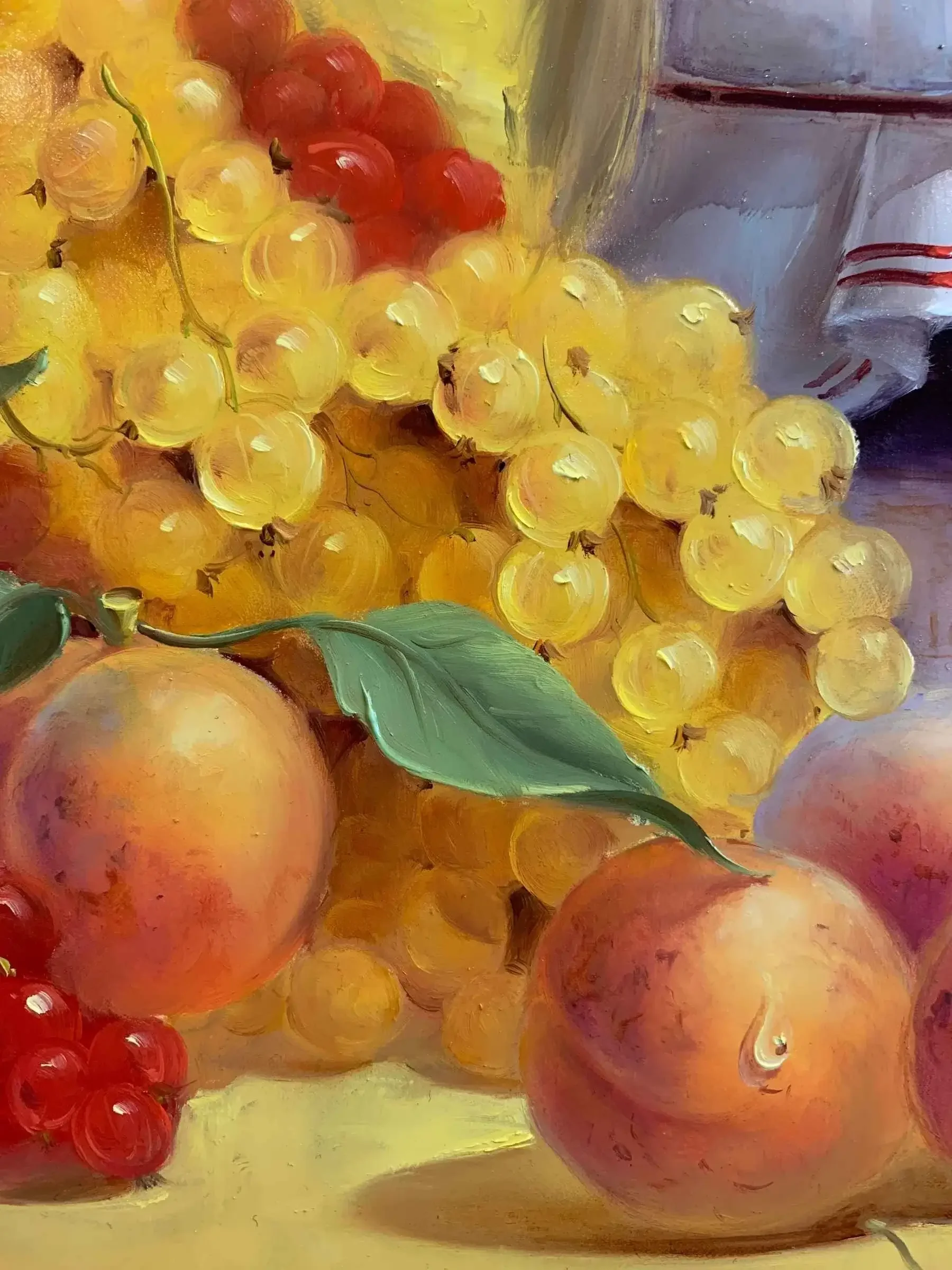 tableau nature morte raisin Art Contemporain ludivine corominas . Galerie d'art en Ligne Art Contemporain .webp