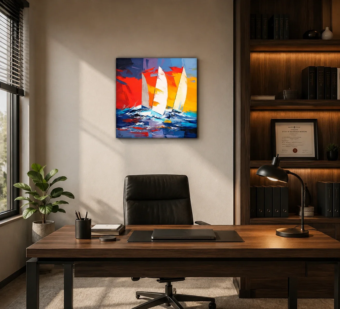tableau course de voilier de Pierrick Tual Galerie Graal .webp