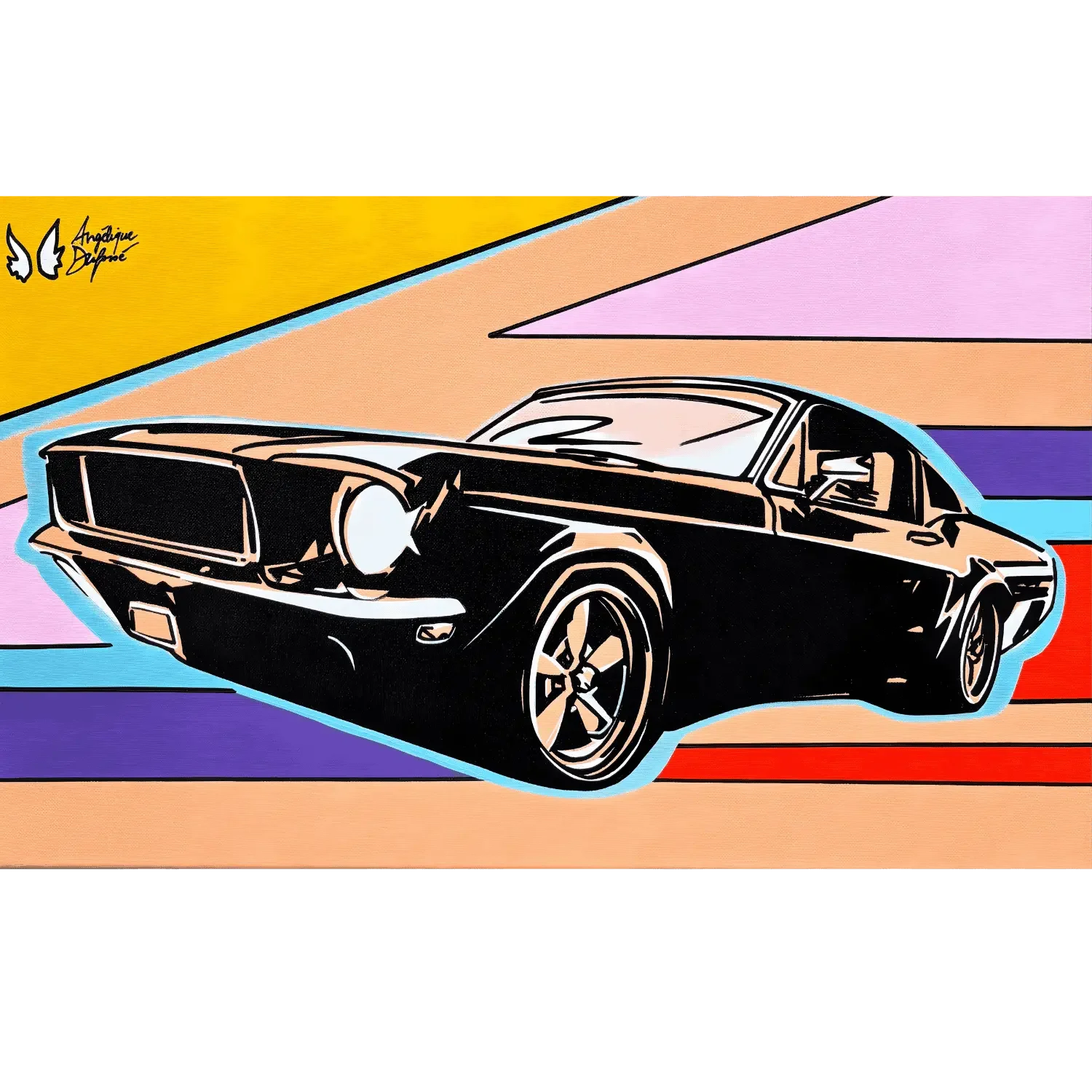 TABLEAU VOITURE POP ART DE ANGELIQUE DUFOSSÉ