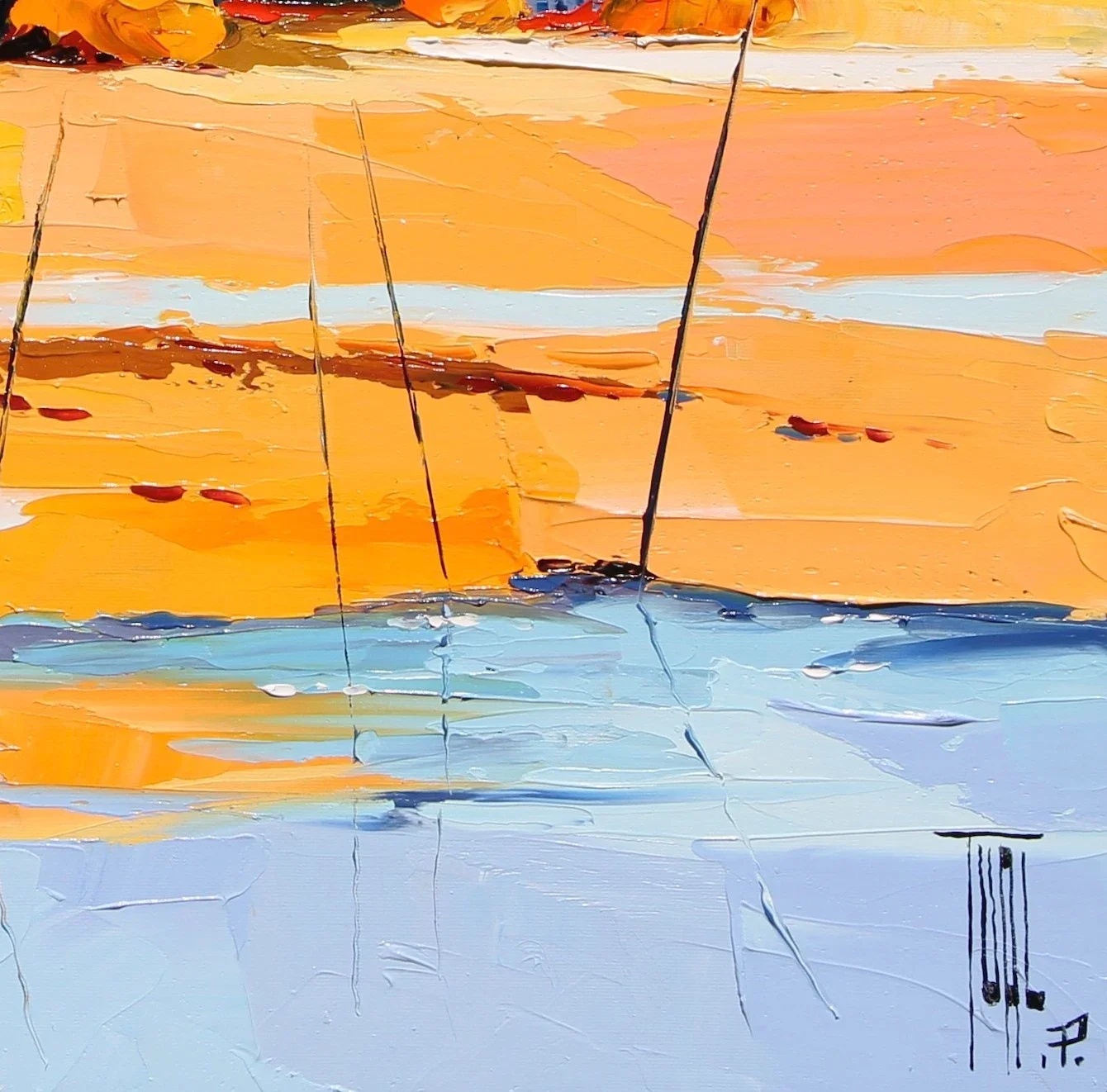 tableau cabanes ostreicoles de Pierrick Tual Art Contemporain .webp