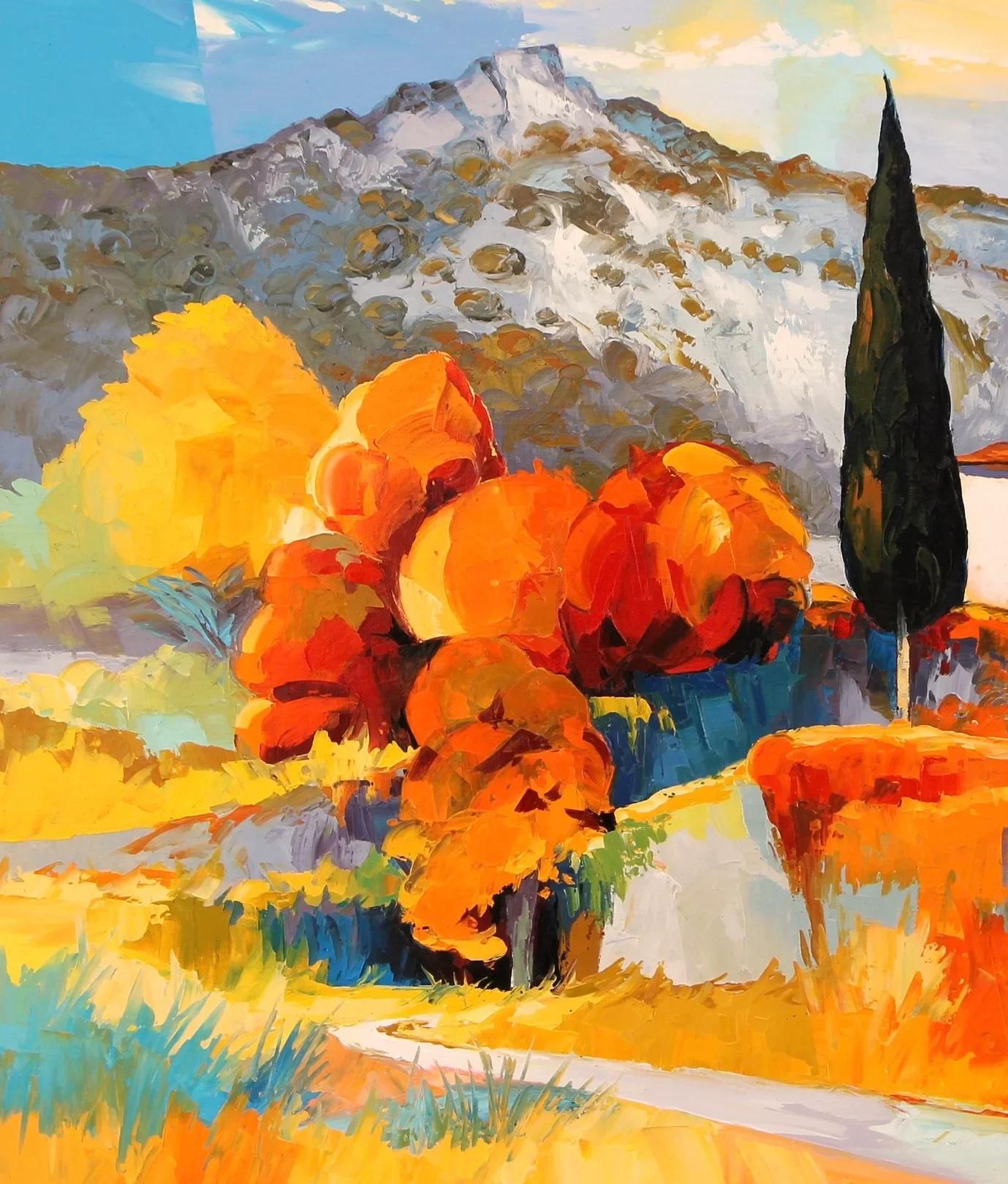 tableau campagne provence de Pierrick Tual Art Contemporain Galerie Graal .webp