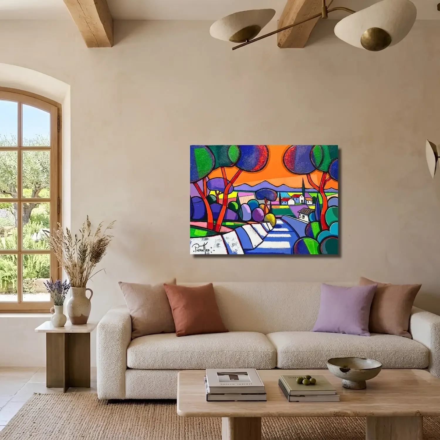 peinture village francais de giuseppe piermattéo Galerie Graal .webp