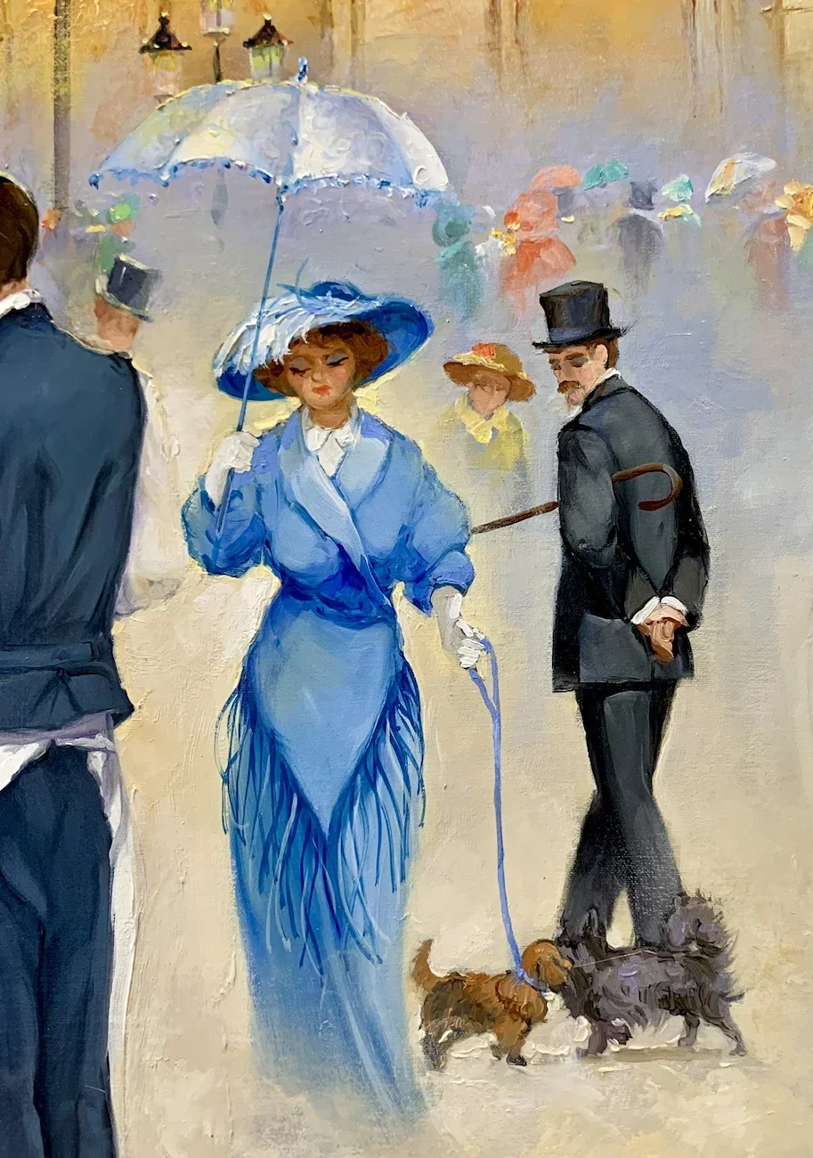 tableau café de paris de georges corominas  Art Contemporain Galerie Graal .webp