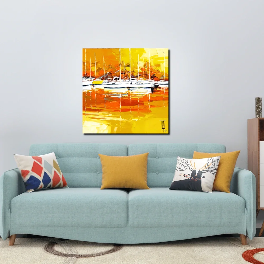 tableau mouillage bretgane ocean de pierrick tual Galerie Graal .webp