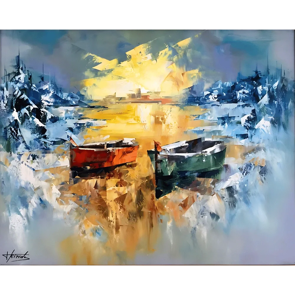 "Nieve y barcas" de Josep Teixido