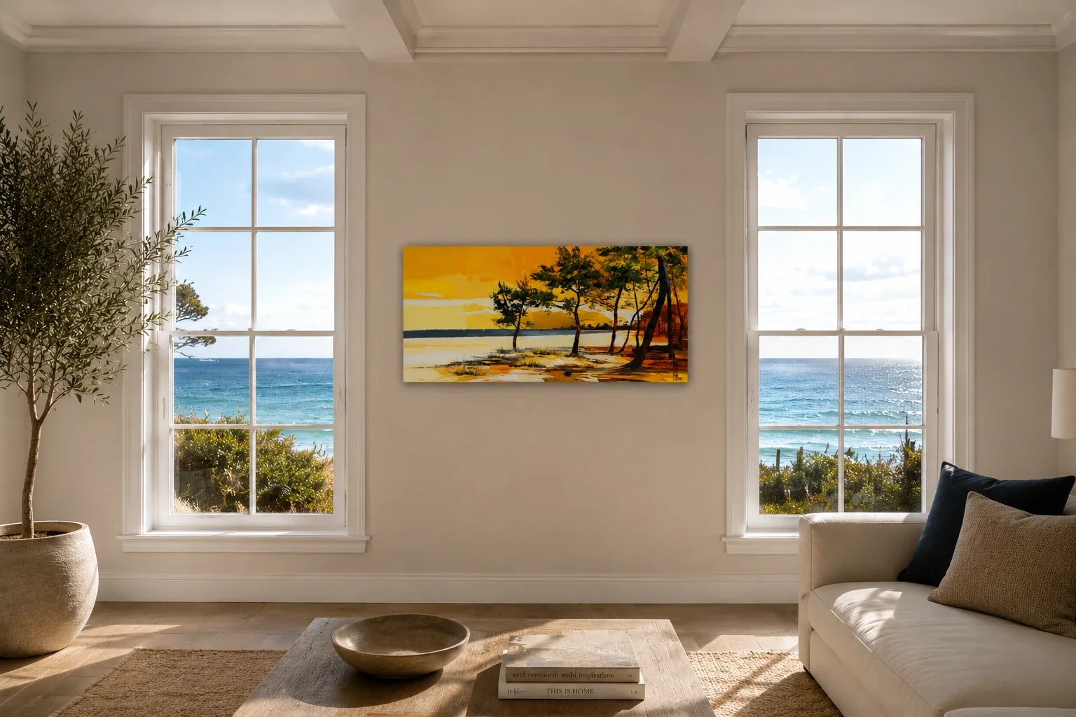 tableau plage biscarosse de Pierrick Tual Galerie Graal .webp