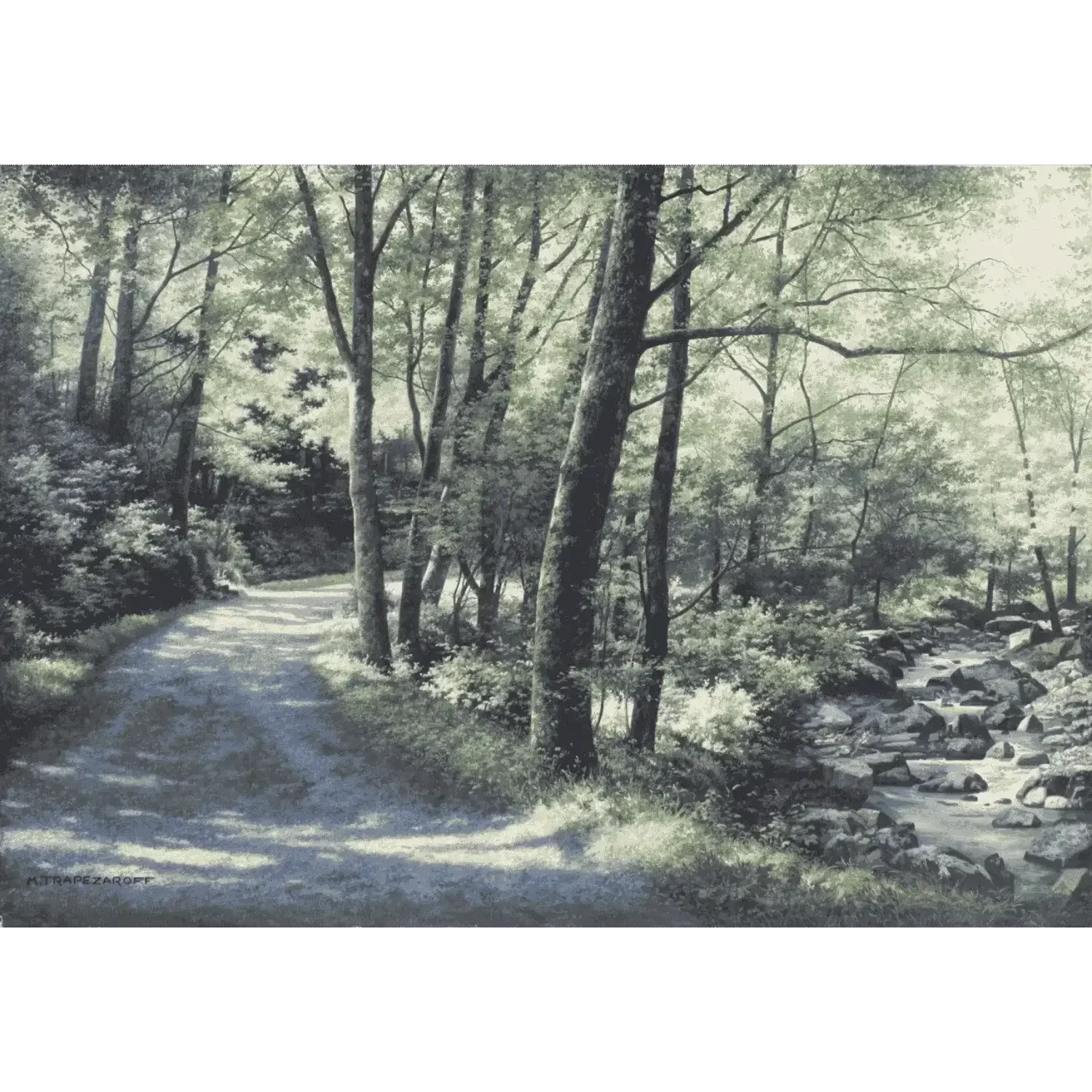 "Chemin au bord de la Sedelle" de Michel Trapezaroff