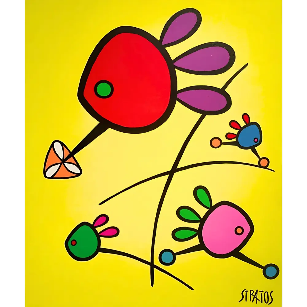 TABLEAU ART NAIF CONTEMPORAIN SCULPTURE DE CHARLES STRATOS Galerie Graal 