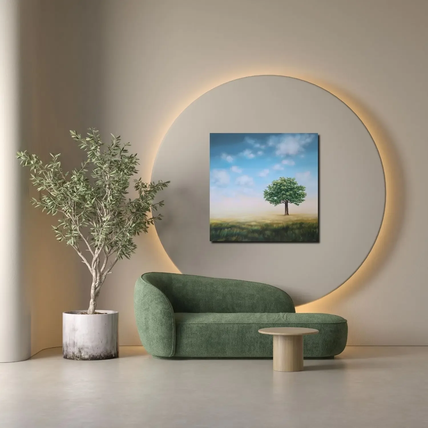 Tableau Art Contemporain nature arbre campagne de alexandra battezzati Galerie Graal .webp