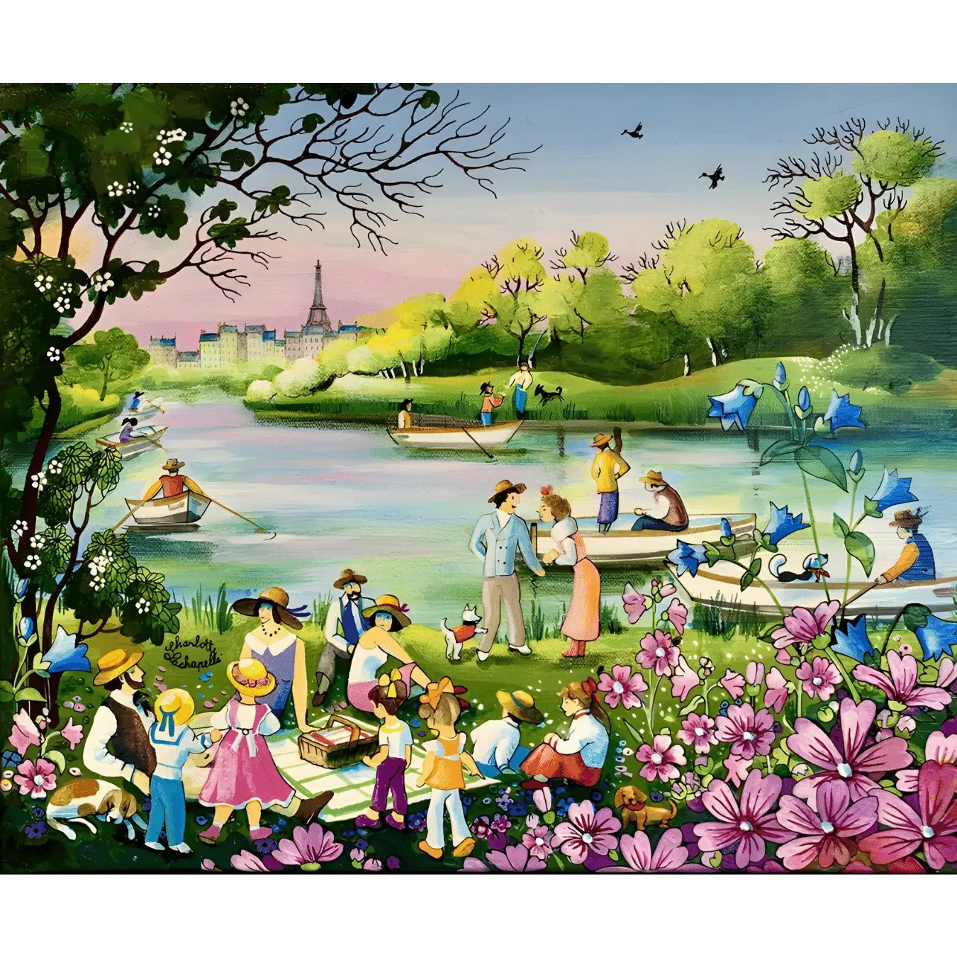 CHARLOTTE LACHAPELLE TABLEAU ART NAIF CONTEMPORAIN Galerie Graal