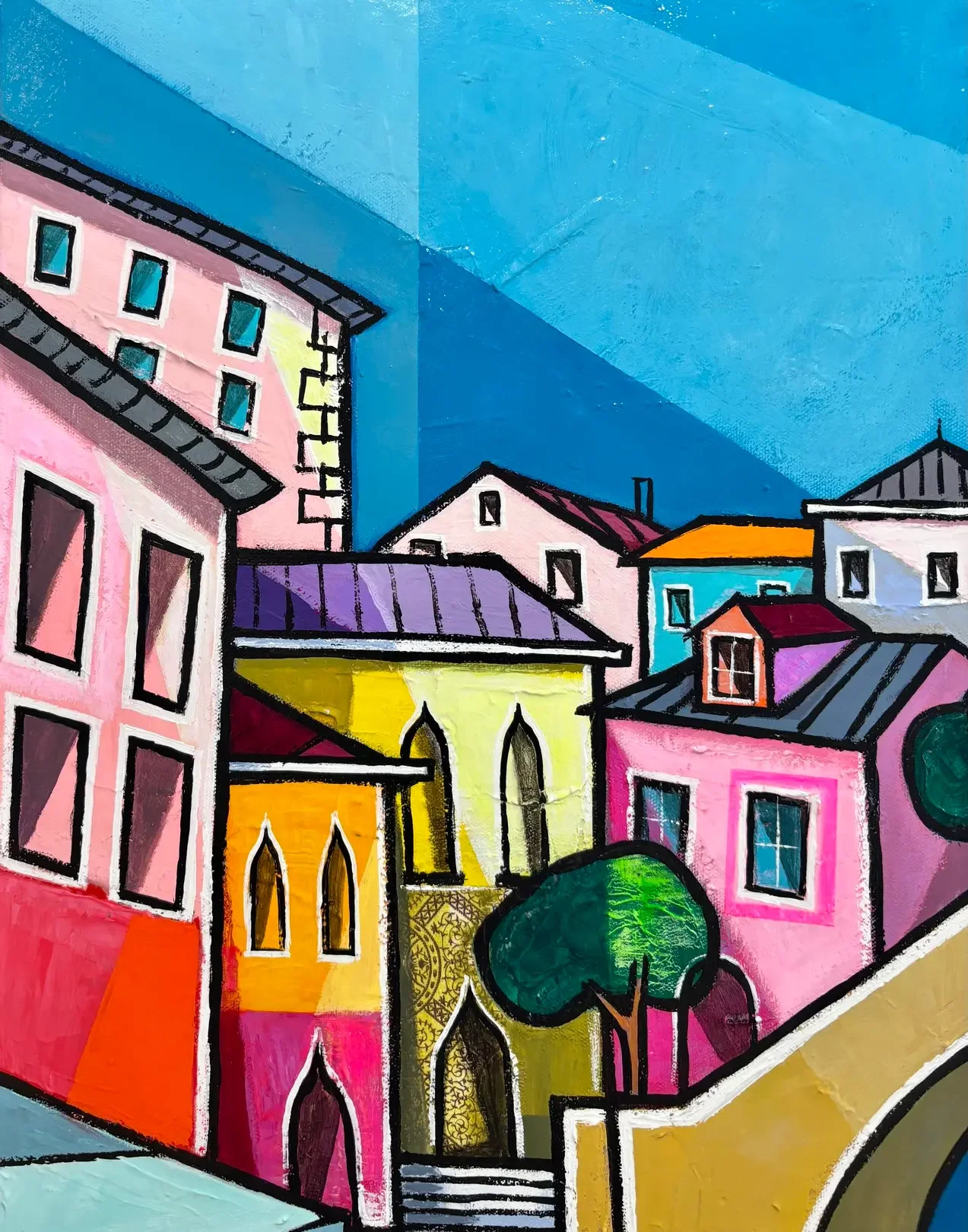 Tableau venise gondoles italie de giuseppe piermattéo.webp