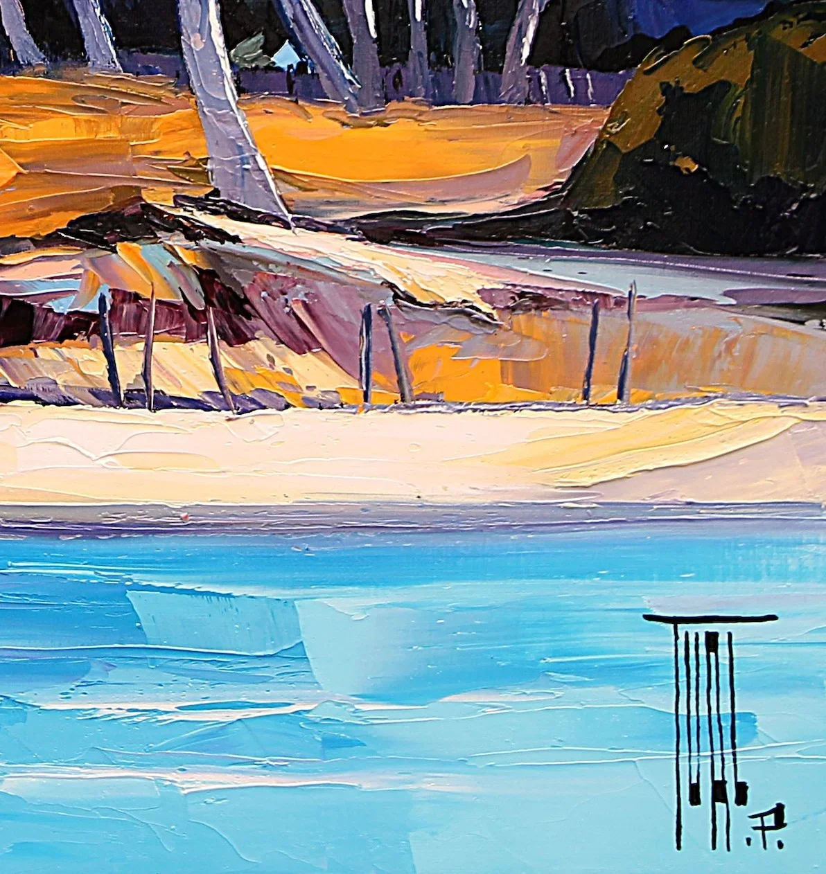 tableau plage Pierrick Tual Art Contemporain Galerie Graal .webp