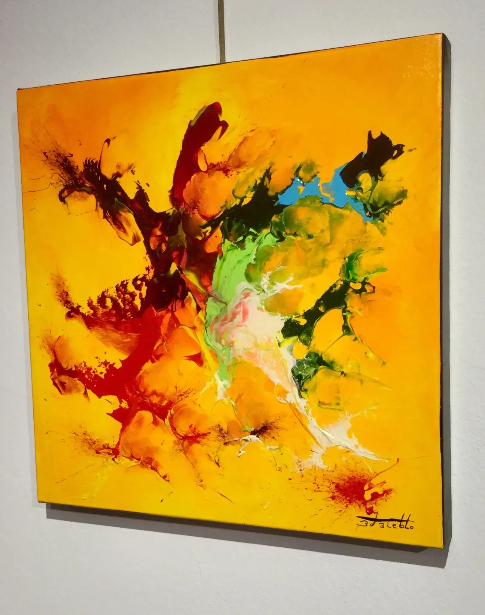 tableau abstrait orange de Zdzieblo Galerie Graal .webp