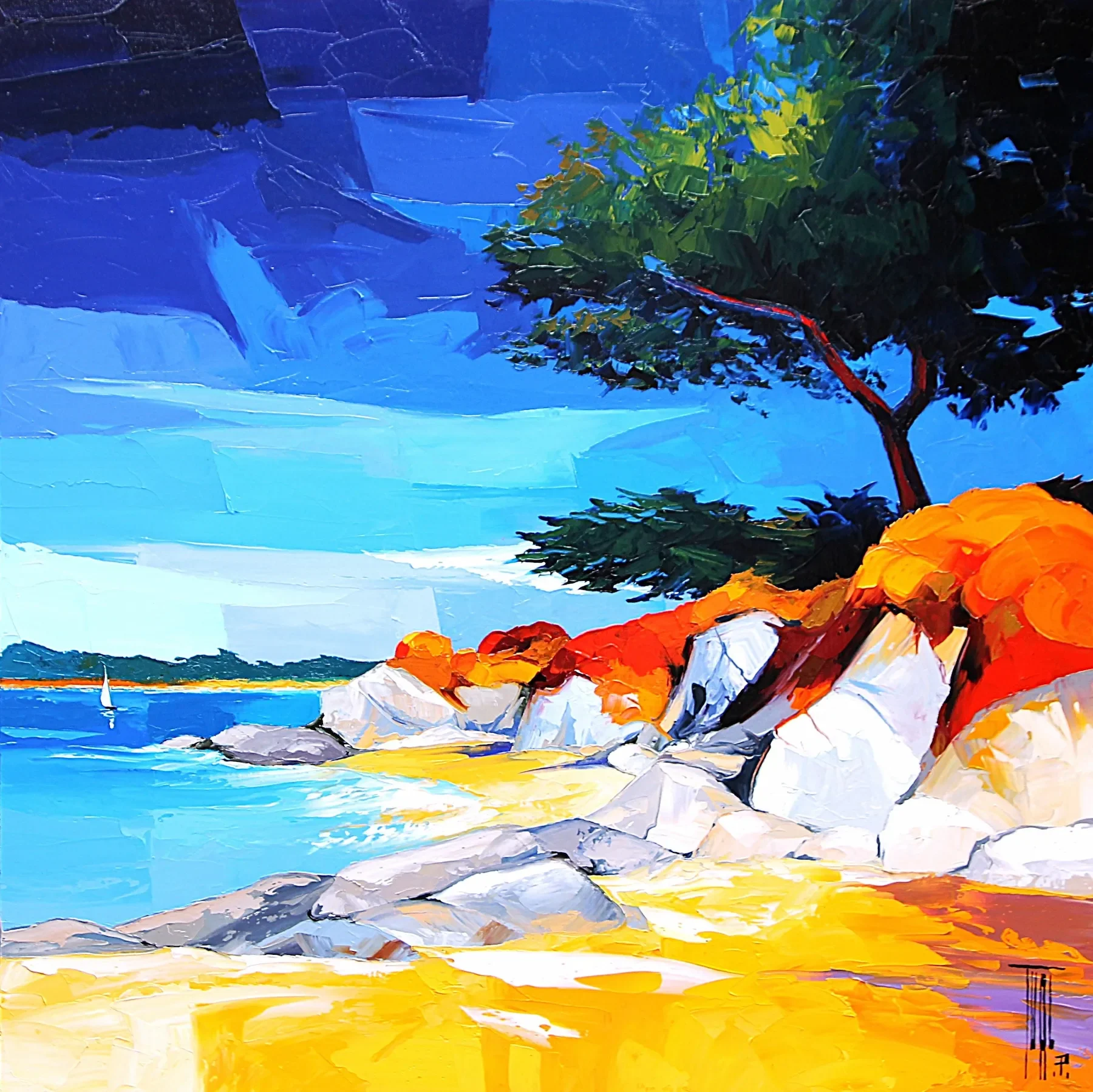 "Plage ensoleillée" de Pierrick Tual