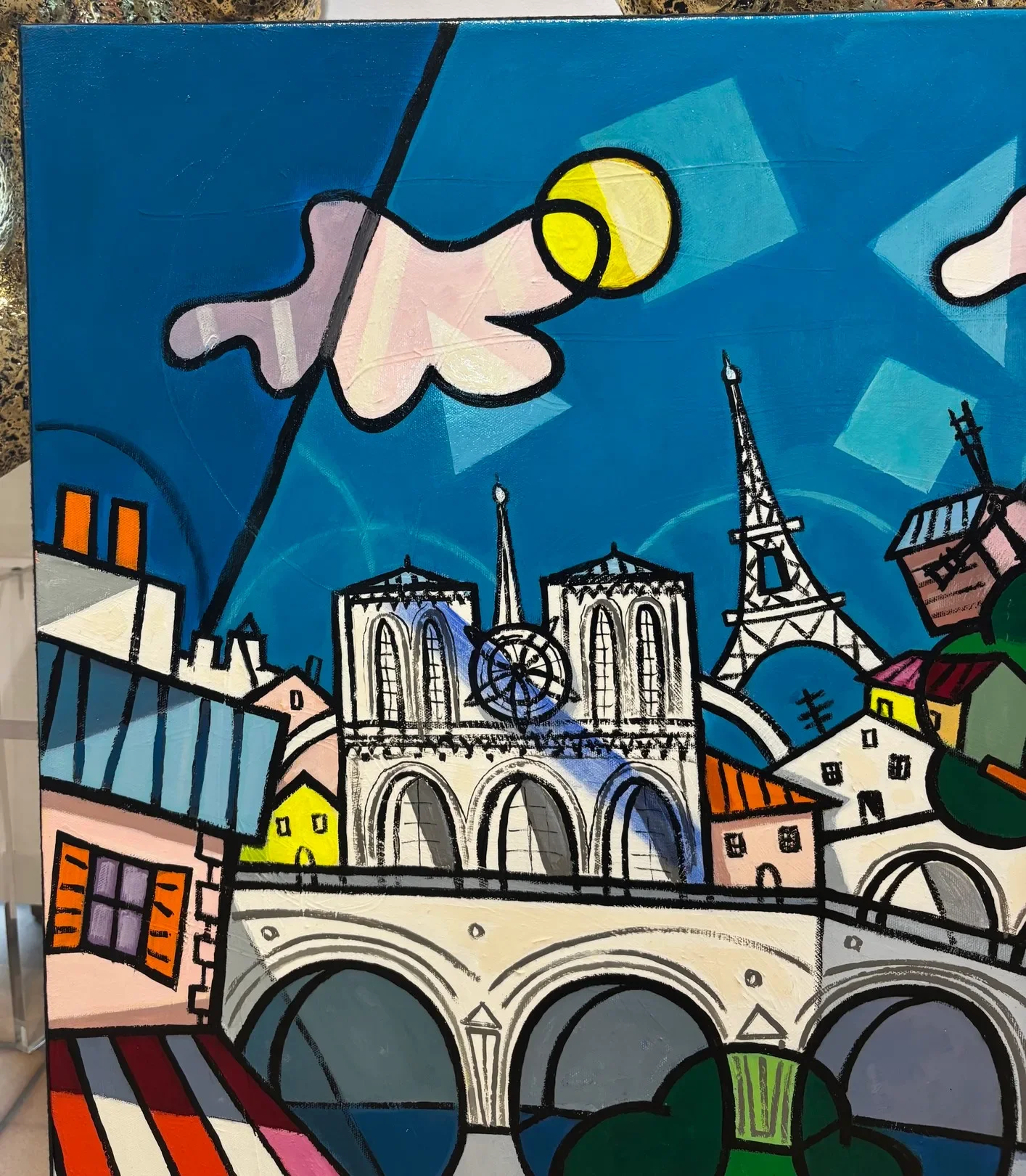 Tableau sur paris de giuseppe piermattéo Galerie Graal .webp