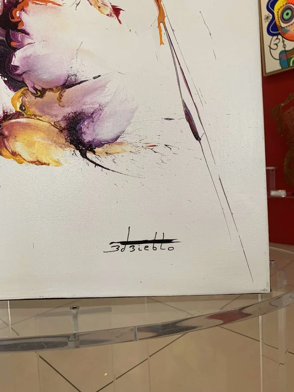 Tableau abstrait de Zdzieblo Galerie Graal Art Contemporain .webp