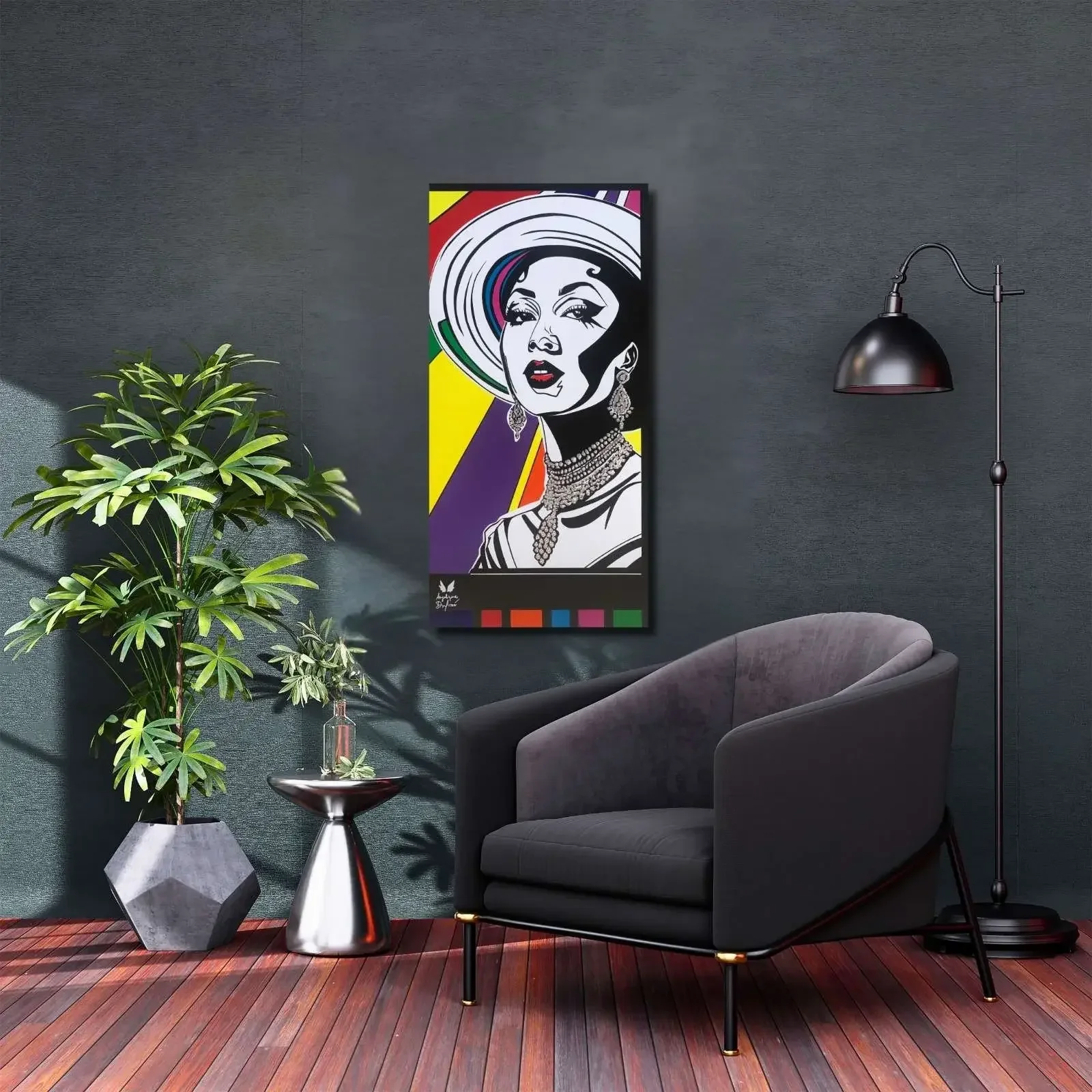 TABLEAU VOITURE POP ART DE ANGELIQUE DUFOSSÉ