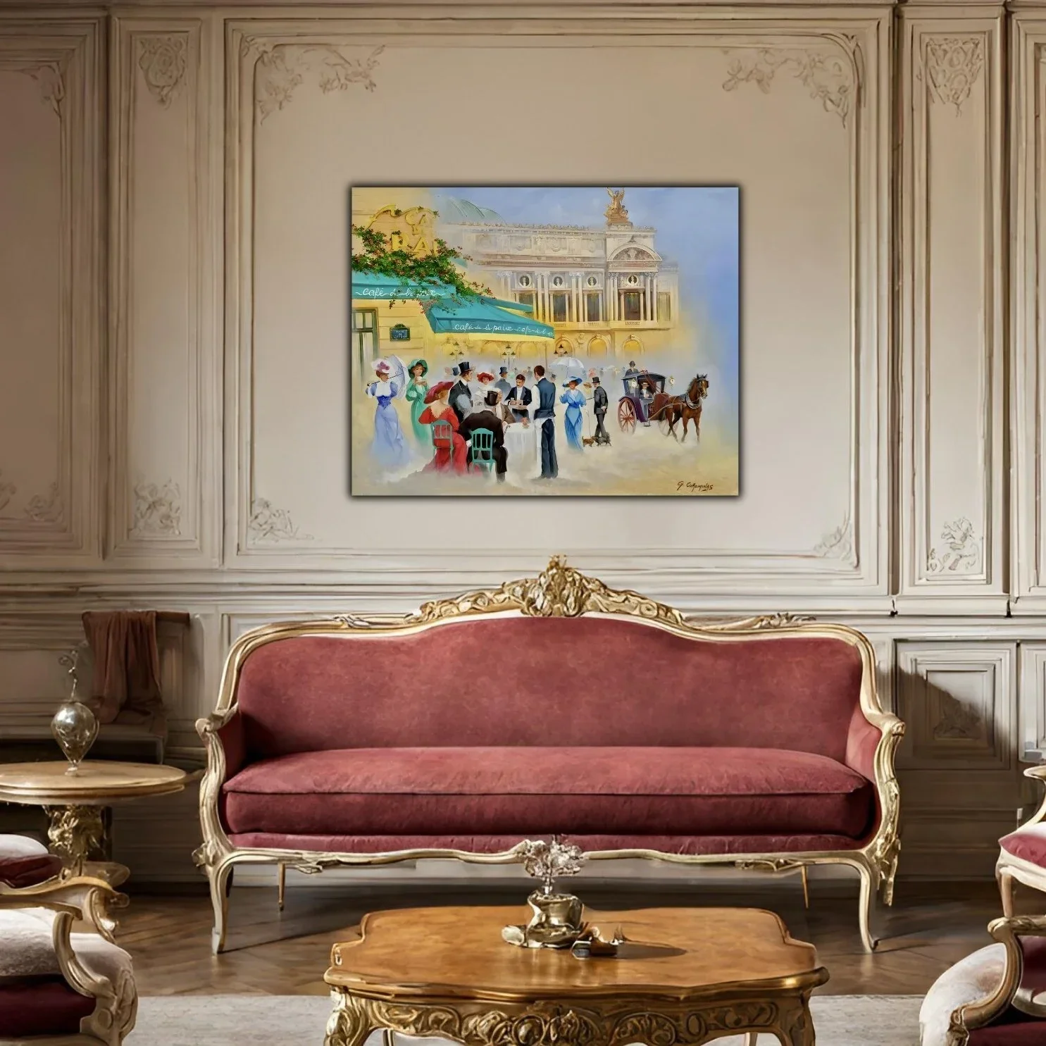 tableau café de paris de georges corominas Galerie Graal .webp