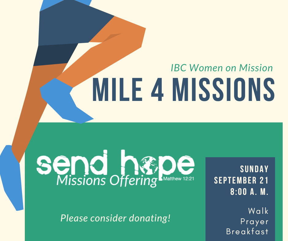 SEND HOPE MISSIONS OFFERING — Immanuel Baptist Church - Blackwell
