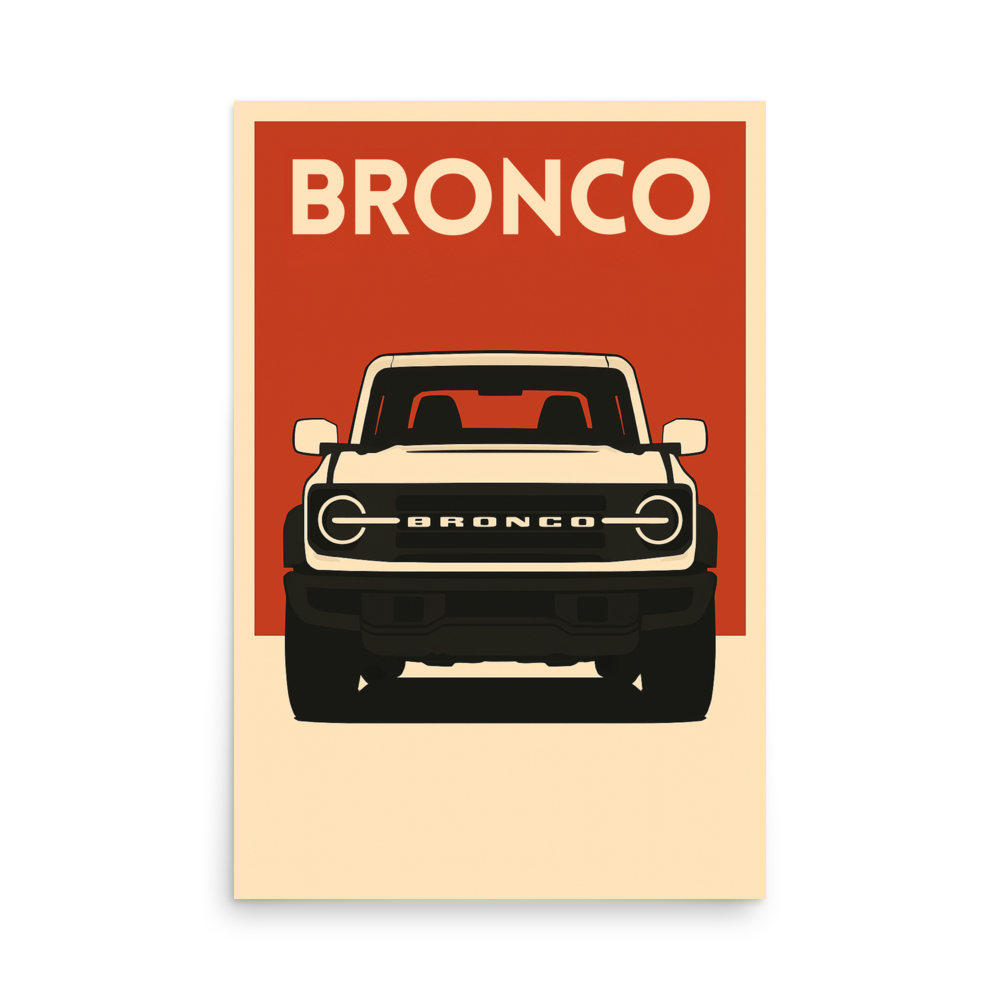 Ford Bronco Poster (Retro Style)