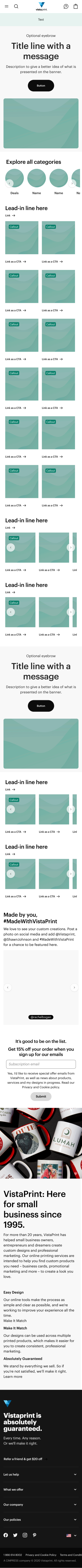 New Visitor Mobile Homepage Template