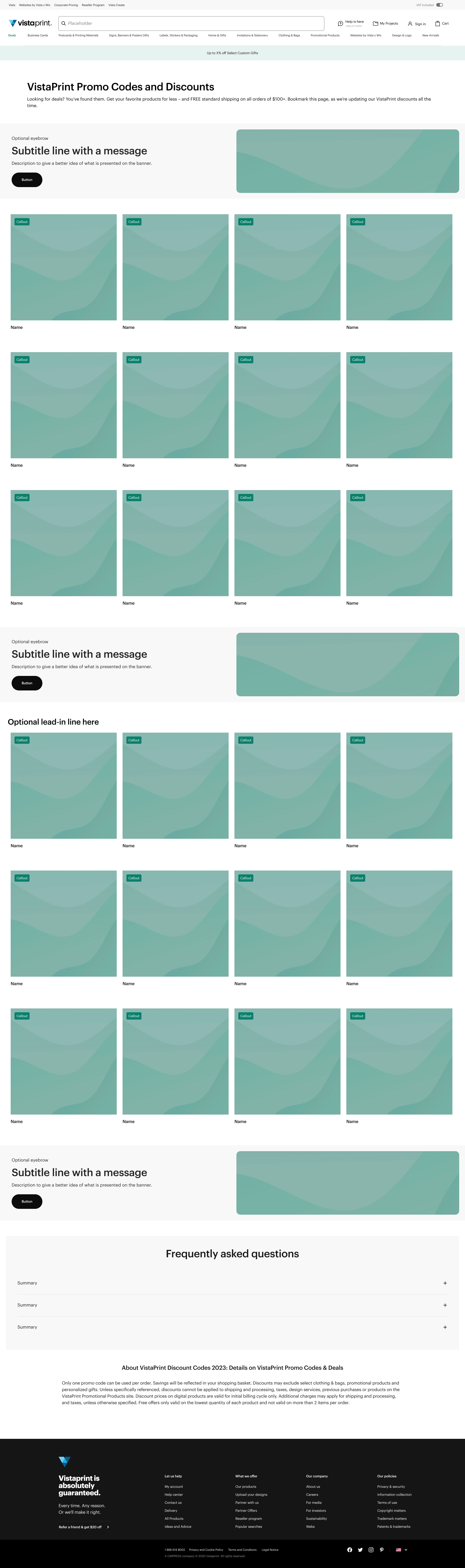 Offers Page Template