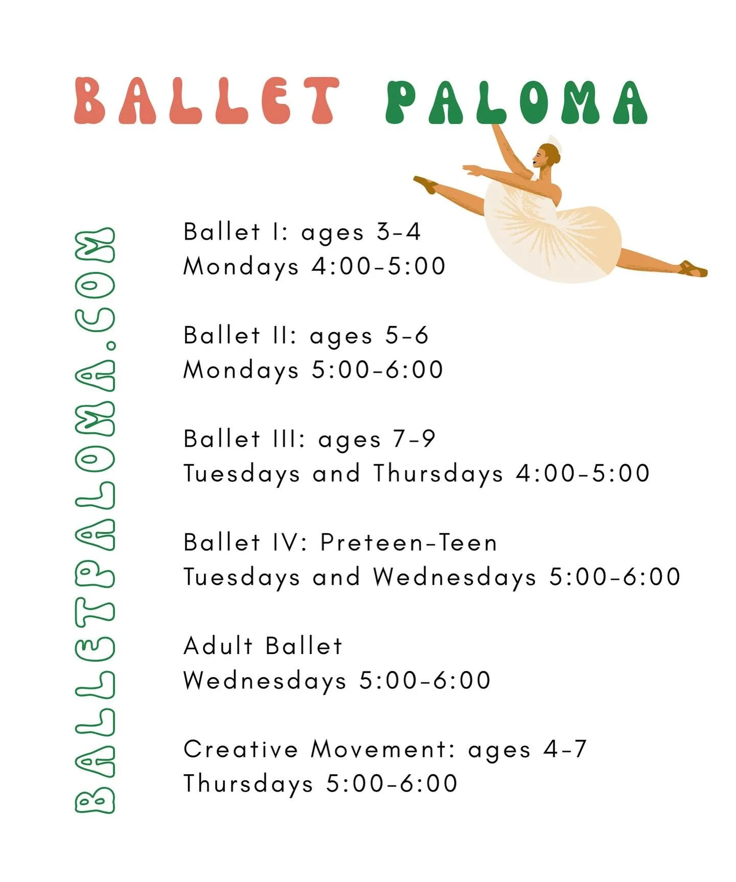 The 2025-2026 ballet schedule is here! Registration is open! 🎼

BalletPaloma.com