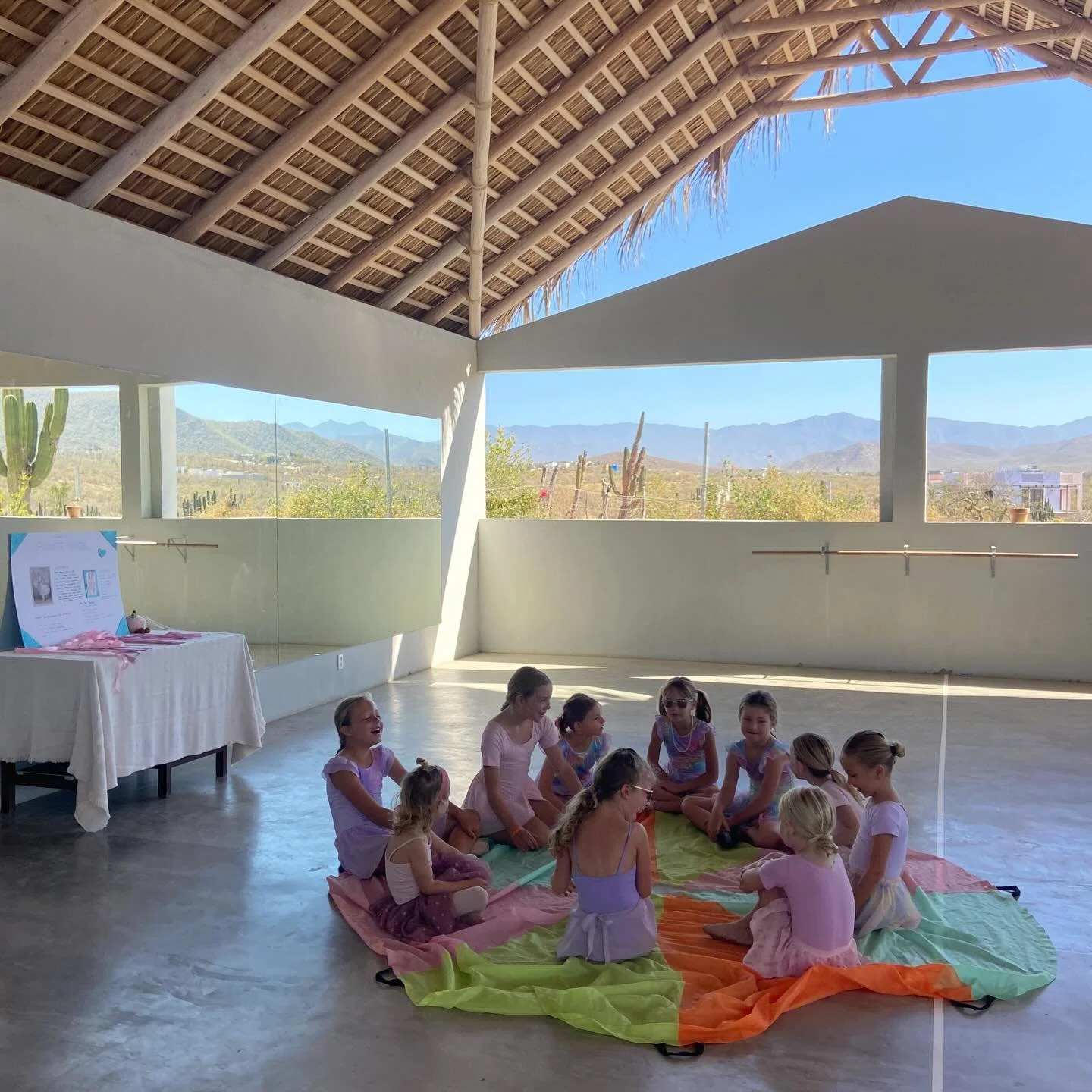 Ribbon Sewing Workshop🧵🪡 The girls learned all about pointe shoes and what it takes to be ready to become a ballerina on pointe. They each measured and sewed ribbons on their ballet slippers, practiced strengthening foot exercises and dove into bal