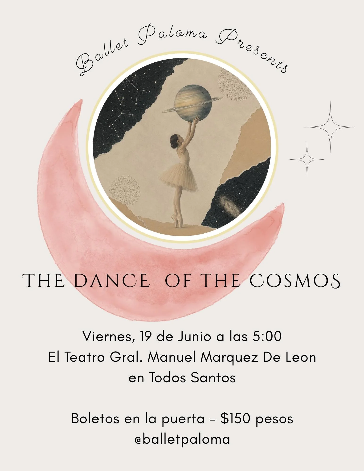 The Dance of the Cosmos 🪐
Marquen sus calendarios para el 19 de junio y vengan a ver a nuestras hermosas bailarinas!