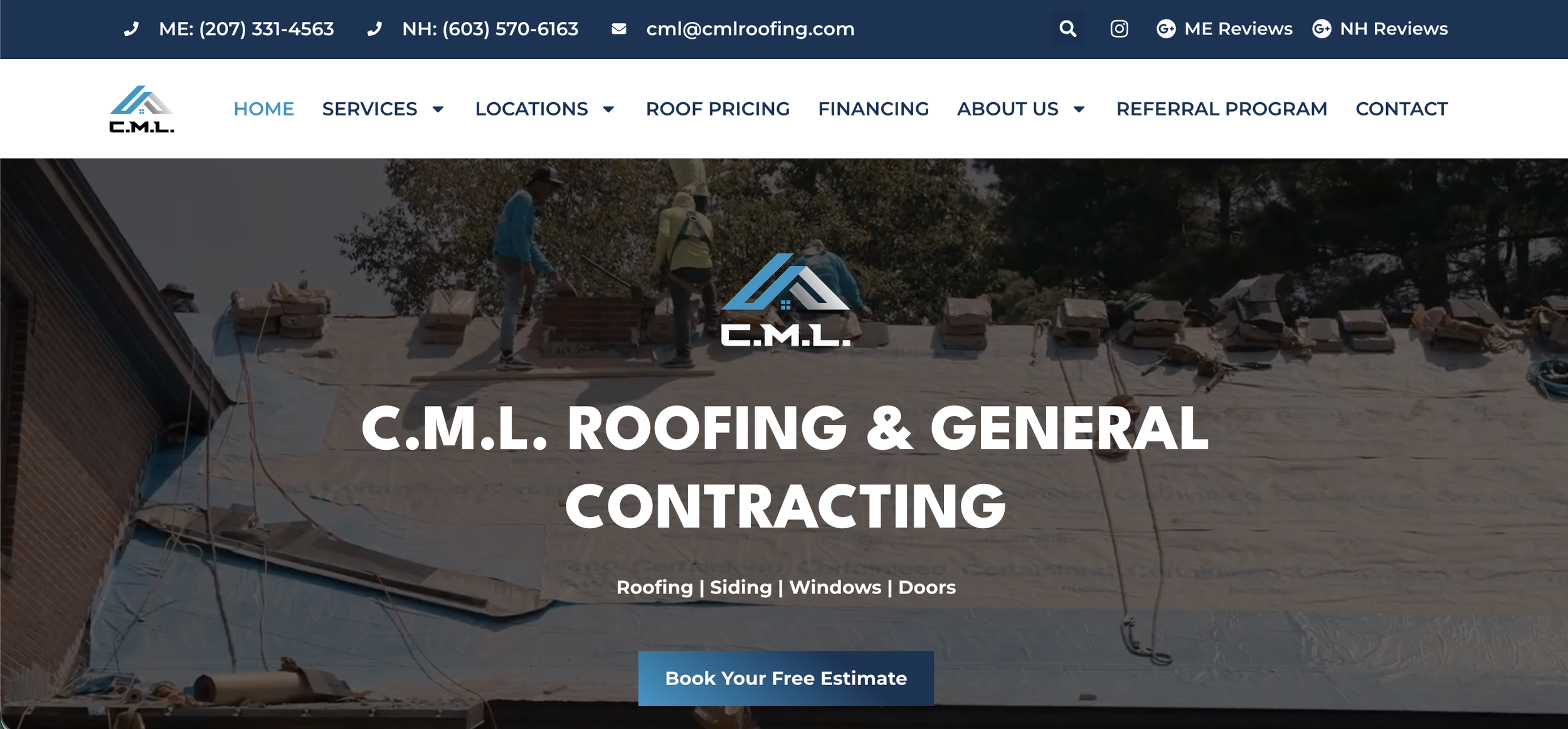 New Website Launch for CML Roofing &amp; General Contracting