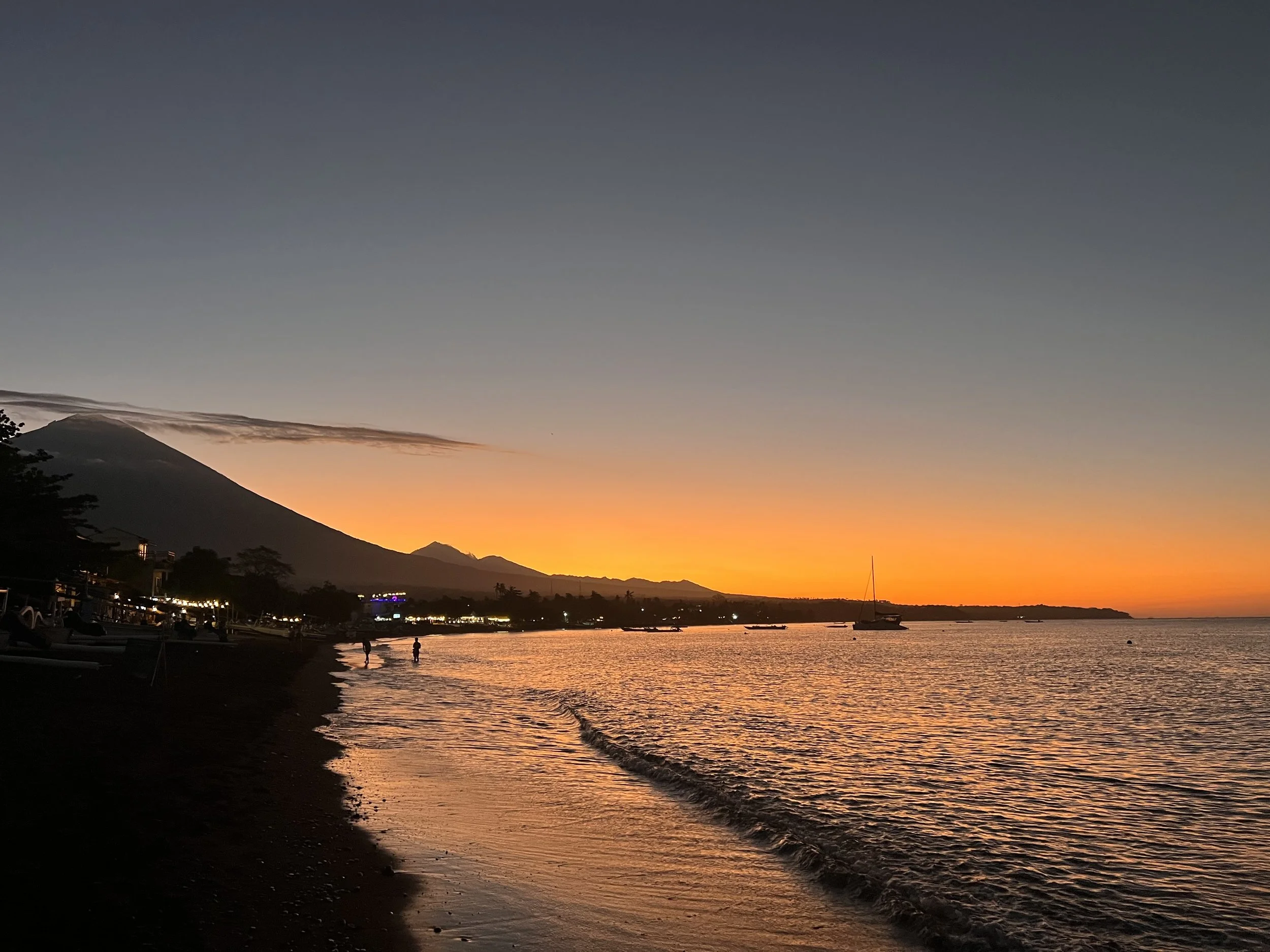 Beach sunset reflecting love and emotional presence