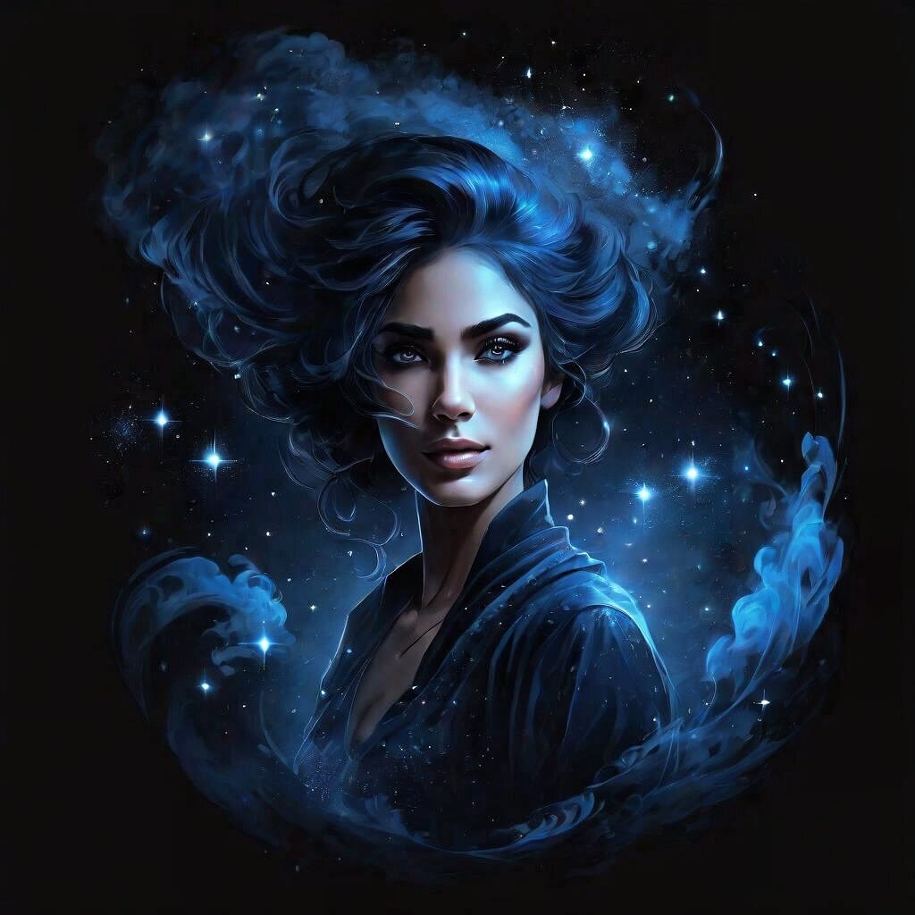 💙 In a realm where enchantment weaves through the air like whispers, there exists a magical woman named Seraphina. Her presence is a dance of mystic energies, and her eyes hold the secrets of ancient spells. Cloaked in robes adorned with celestial p