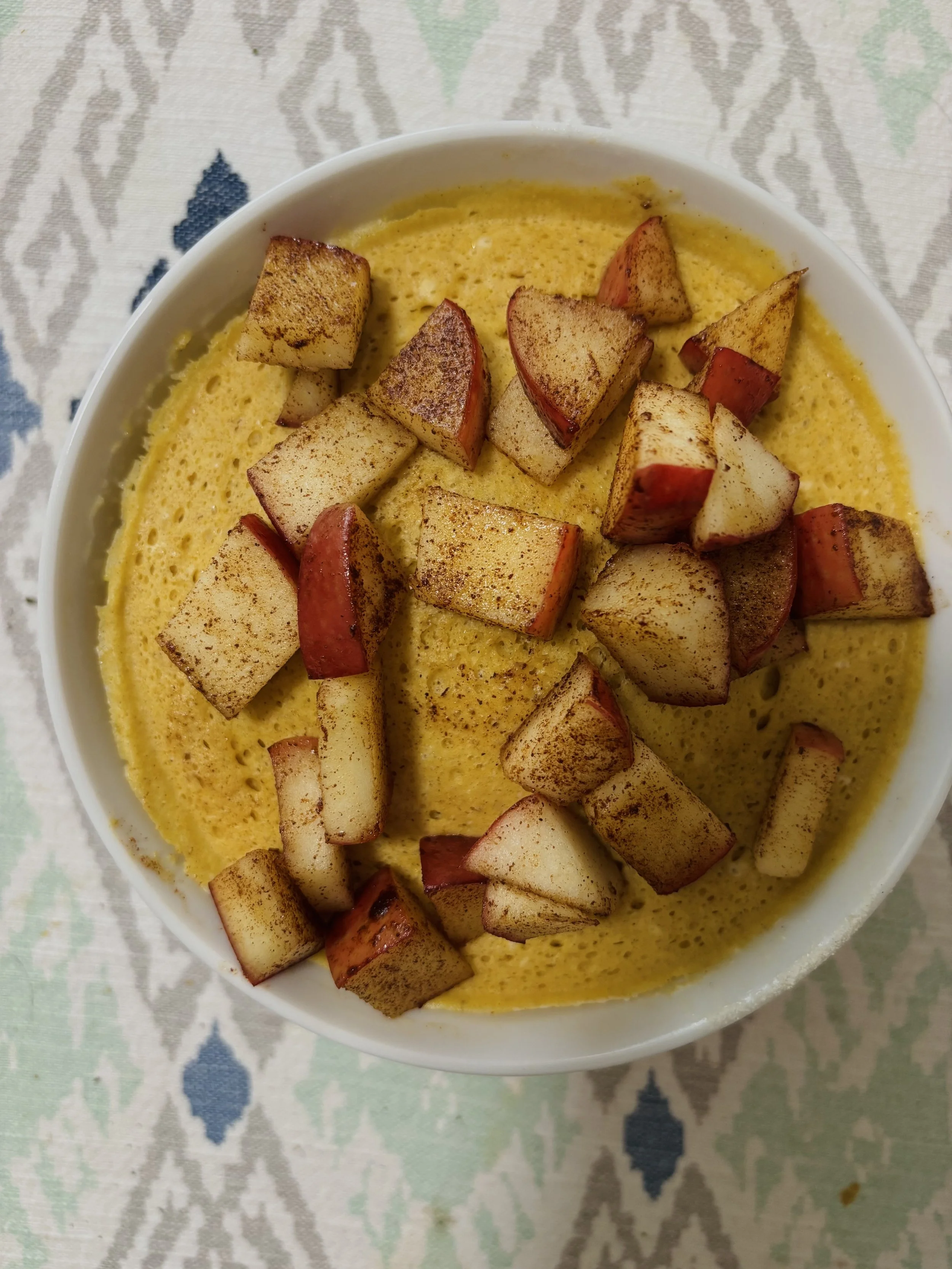 Pumpkin Spice Protein Pancake Bowl