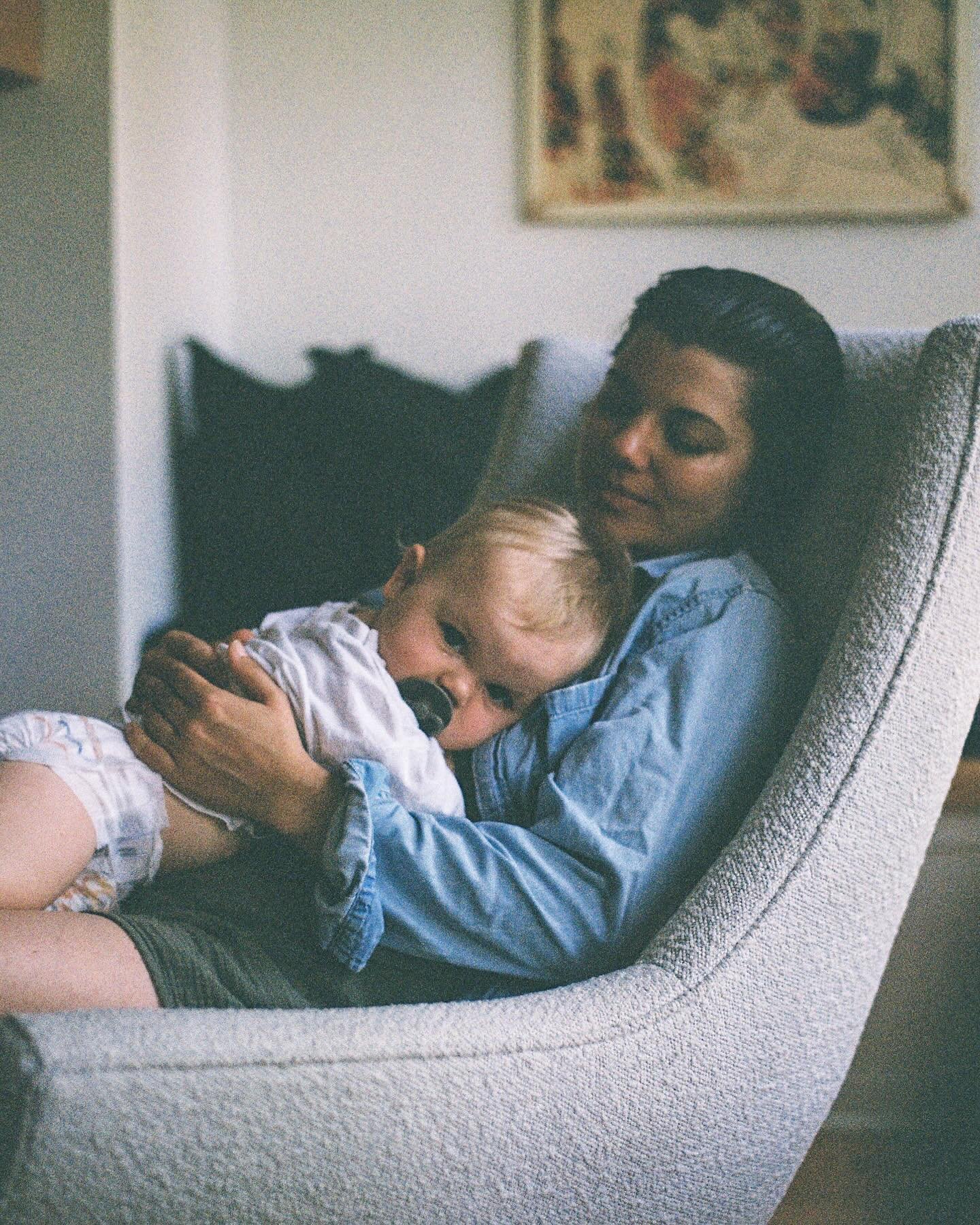 One of my oldest, dearest friends captured on film with her baby for @unhurried_wonderful ✨✨✨ It&rsquo;s special to share this work with chosen family!! More in home sessions on film please. 🌎🦋🌀🤗