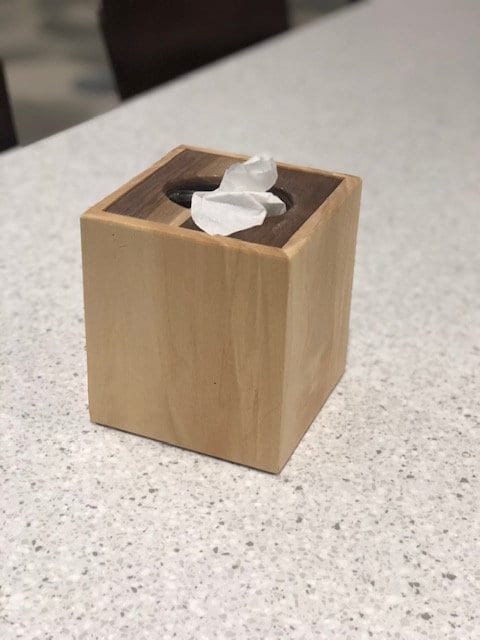Hardwood Tissue Box