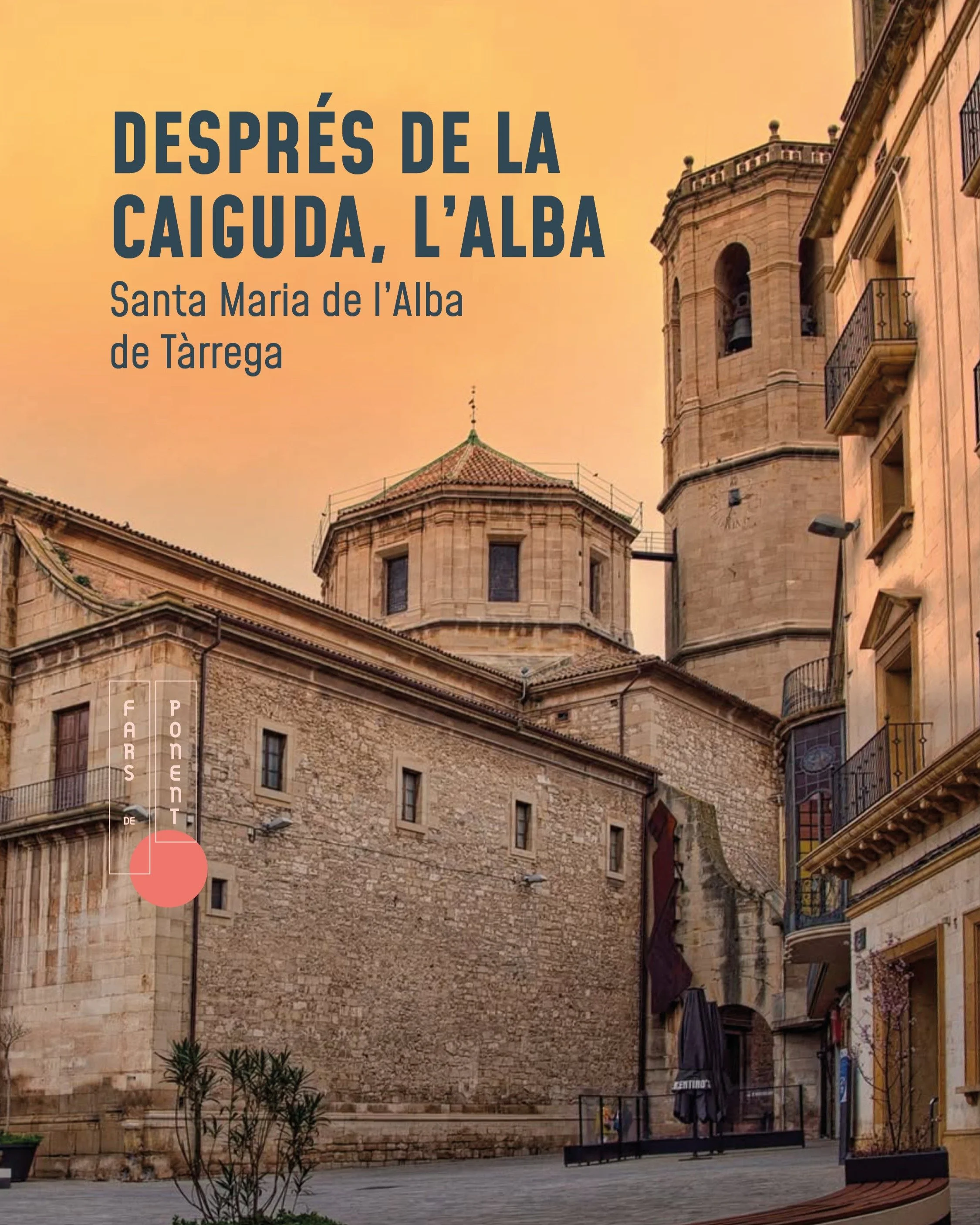 Despr&eacute;s de la caiguda, l&rsquo;Alba.
La hist&ograve;ria de Santa Maria de l&rsquo;Alba de T&agrave;rrega comen&ccedil;a amb un daltabaix: l&rsquo;any 1672, l&rsquo;antic temple es va ensorrar arran de la caiguda del campanar.
D&rsquo;aquell ep