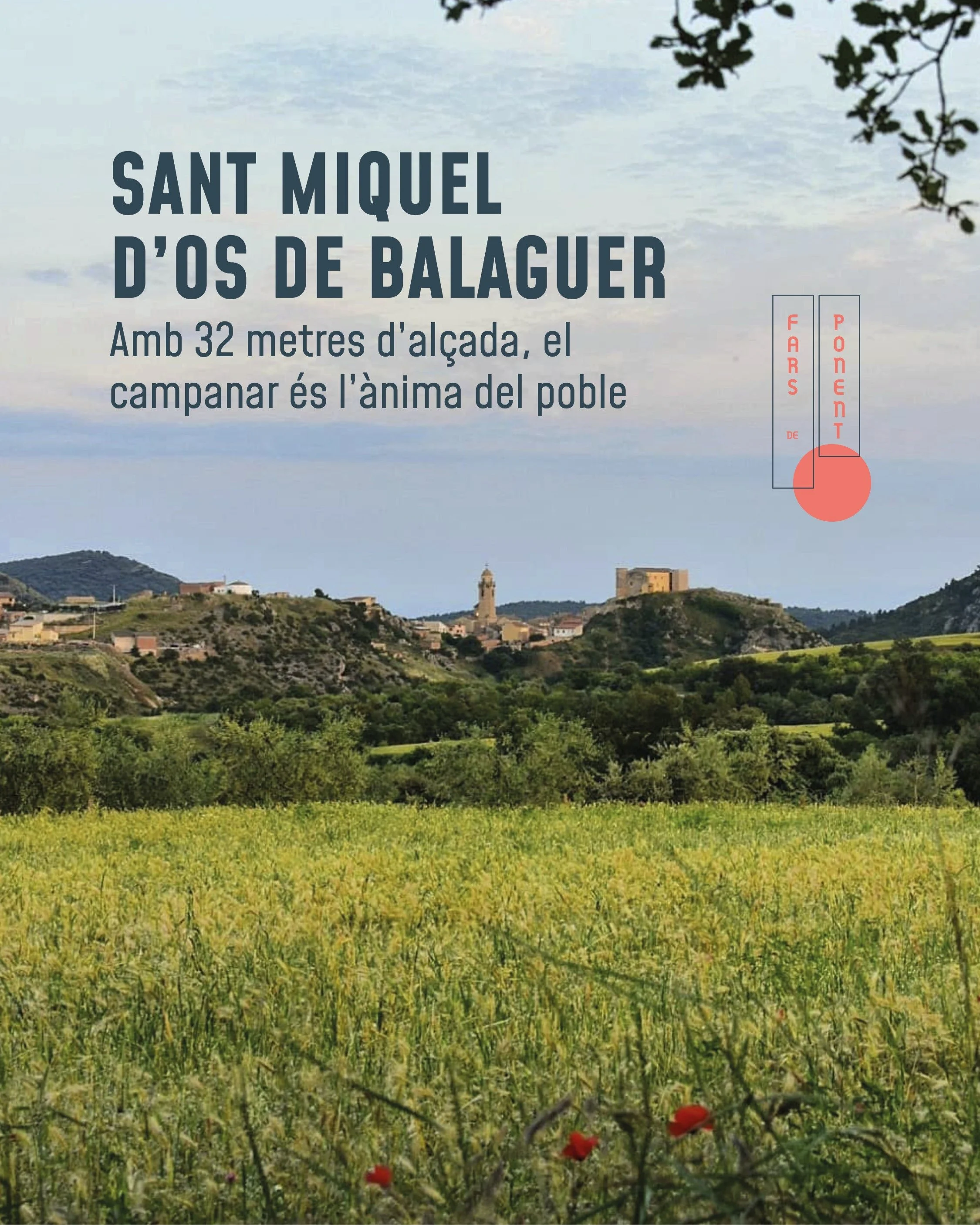 .
Amb 32 metres d&rsquo;al&ccedil;ada, el campanar s&rsquo;aixeca com una de les veus m&eacute;s reconeixibles del poble. A Os de Balaguer, les campanes no nom&eacute;s han marcat les hores: han anunciat festes, avisos, celebracions i moments compart