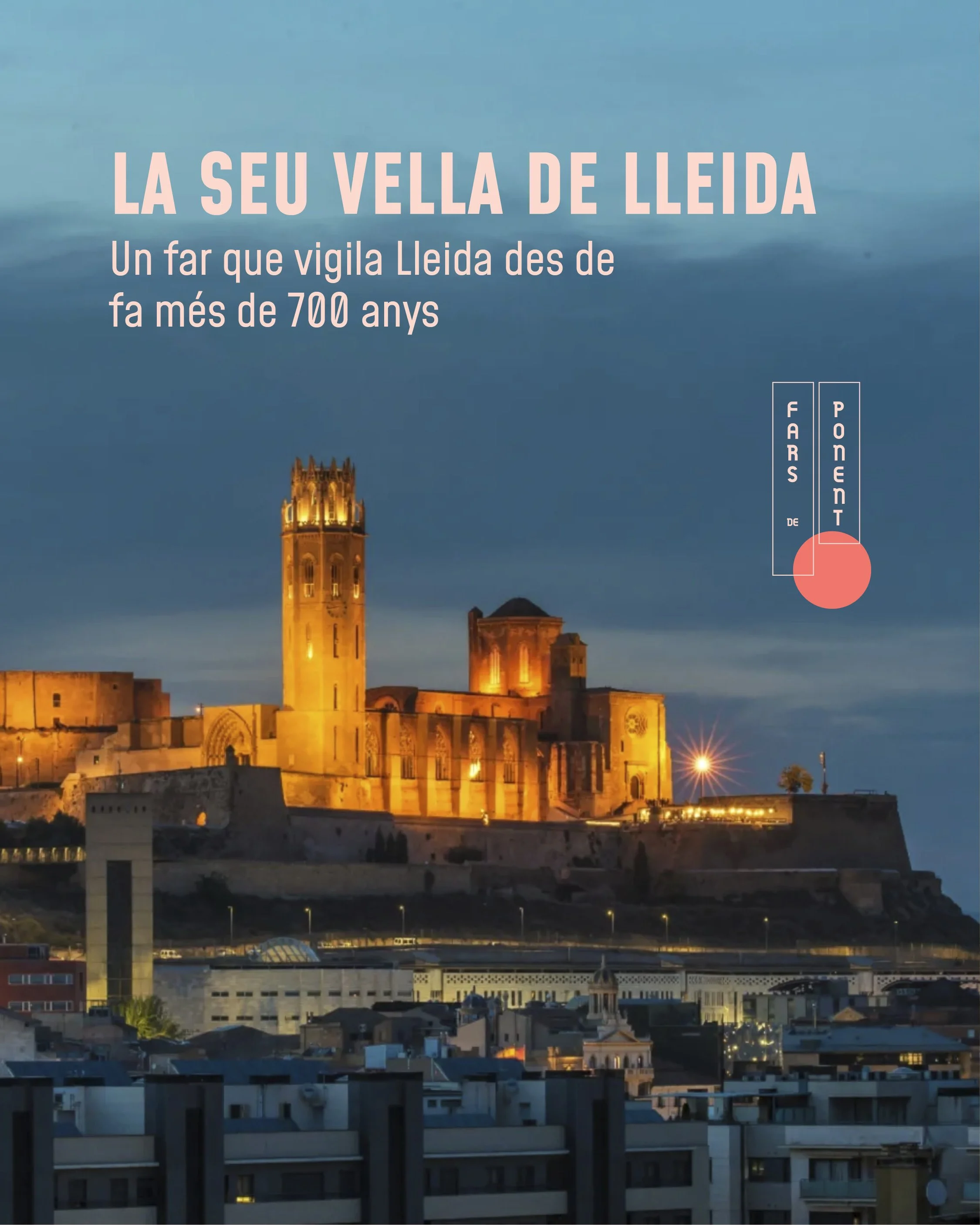 La Seu Vella de Lleida s&rsquo;al&ccedil;a al Tur&oacute; com una pres&egrave;ncia impossible d&rsquo;ignorar. 

Antiga catedral, s&iacute;mbol de la ciutat i testimoni d&rsquo;una hist&ograve;ria intensa, &eacute;s un d&rsquo;aquells monuments que c