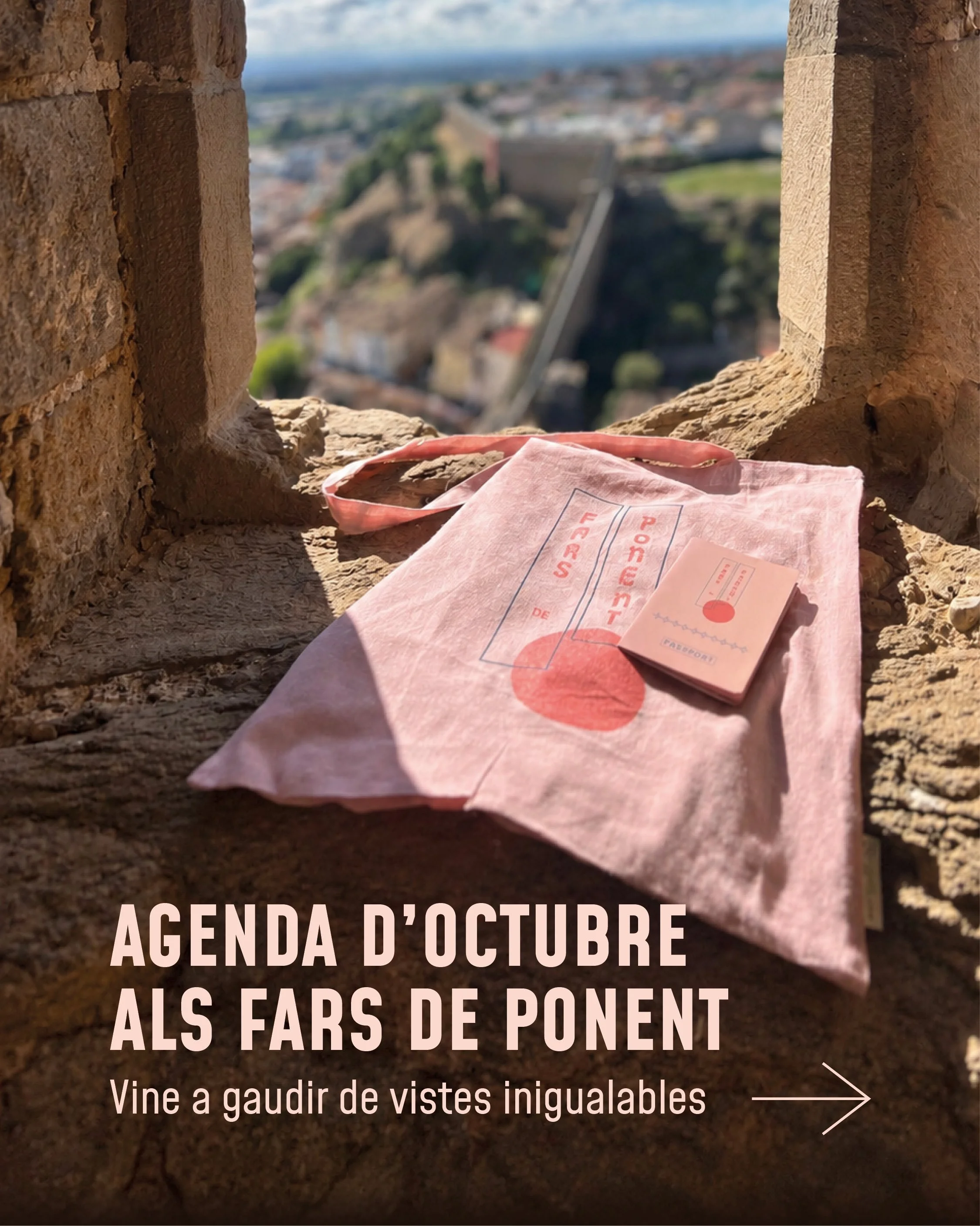 .

📅 AGENDA D'OCTUBRE ALS FARS DE PONENT

Un octubre per descobrir campanars, torres, esgl&eacute;sies i conjunts monumentals repartits pel territori. 

Cada parada permet con&egrave;ixer millor el patrimoni de Ponent i continuar omplint el passapor
