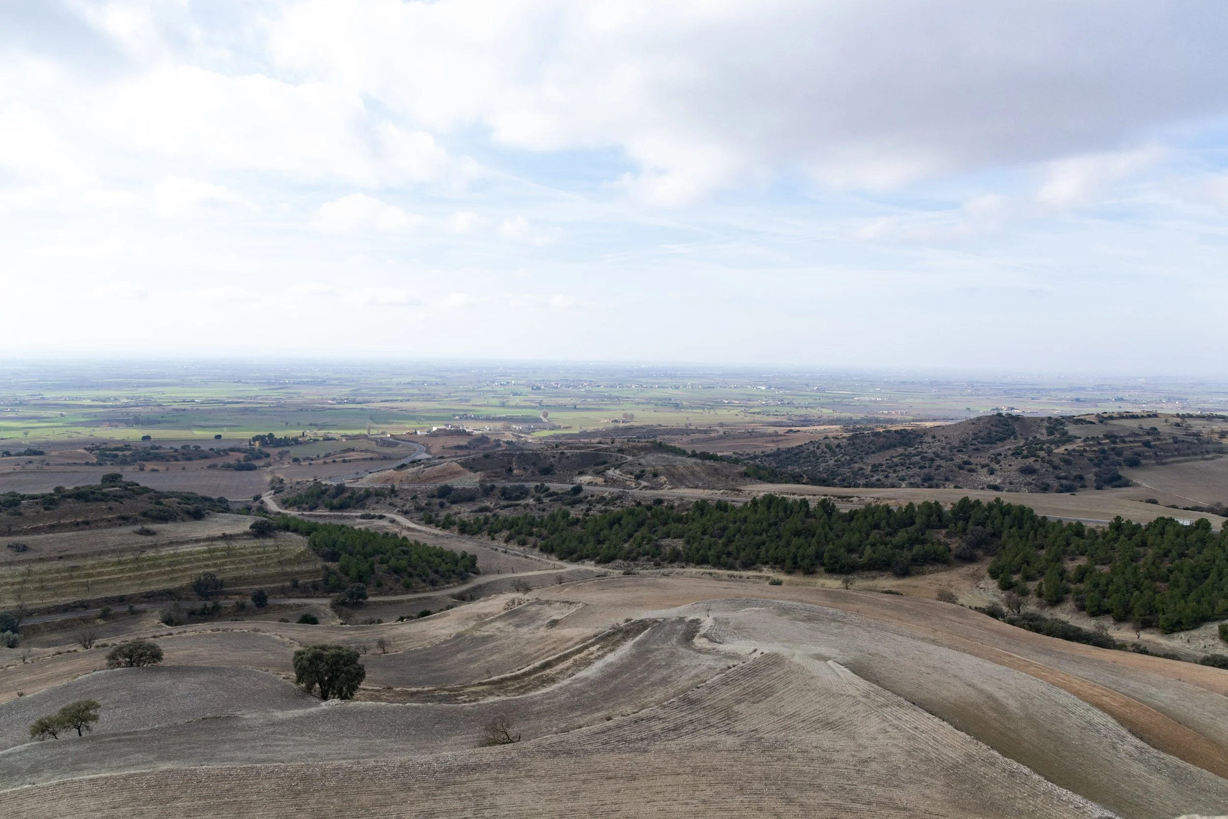Vista panoràmica del paisatge des del Pilar d’Almenara, a Agramunt.